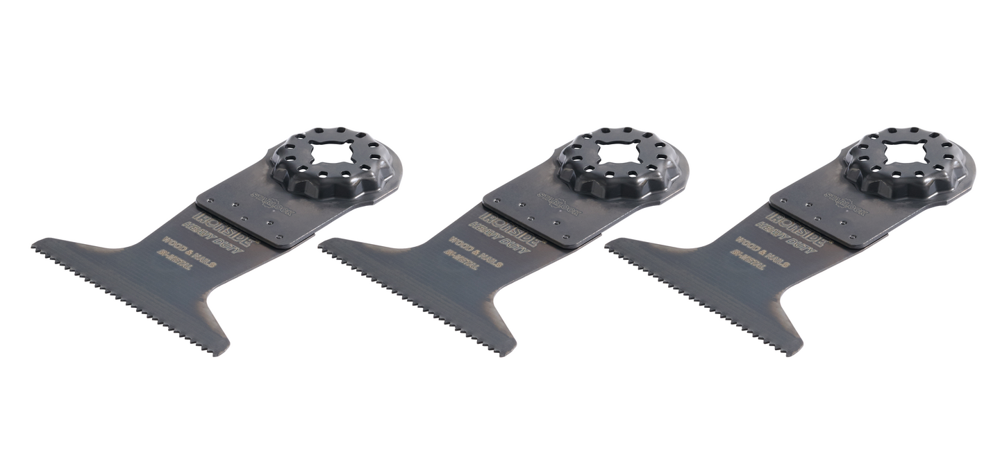 Monitoimikoneen terä Ironside Starlock HD BIM 63mm naulaiselle puulle 3kpl