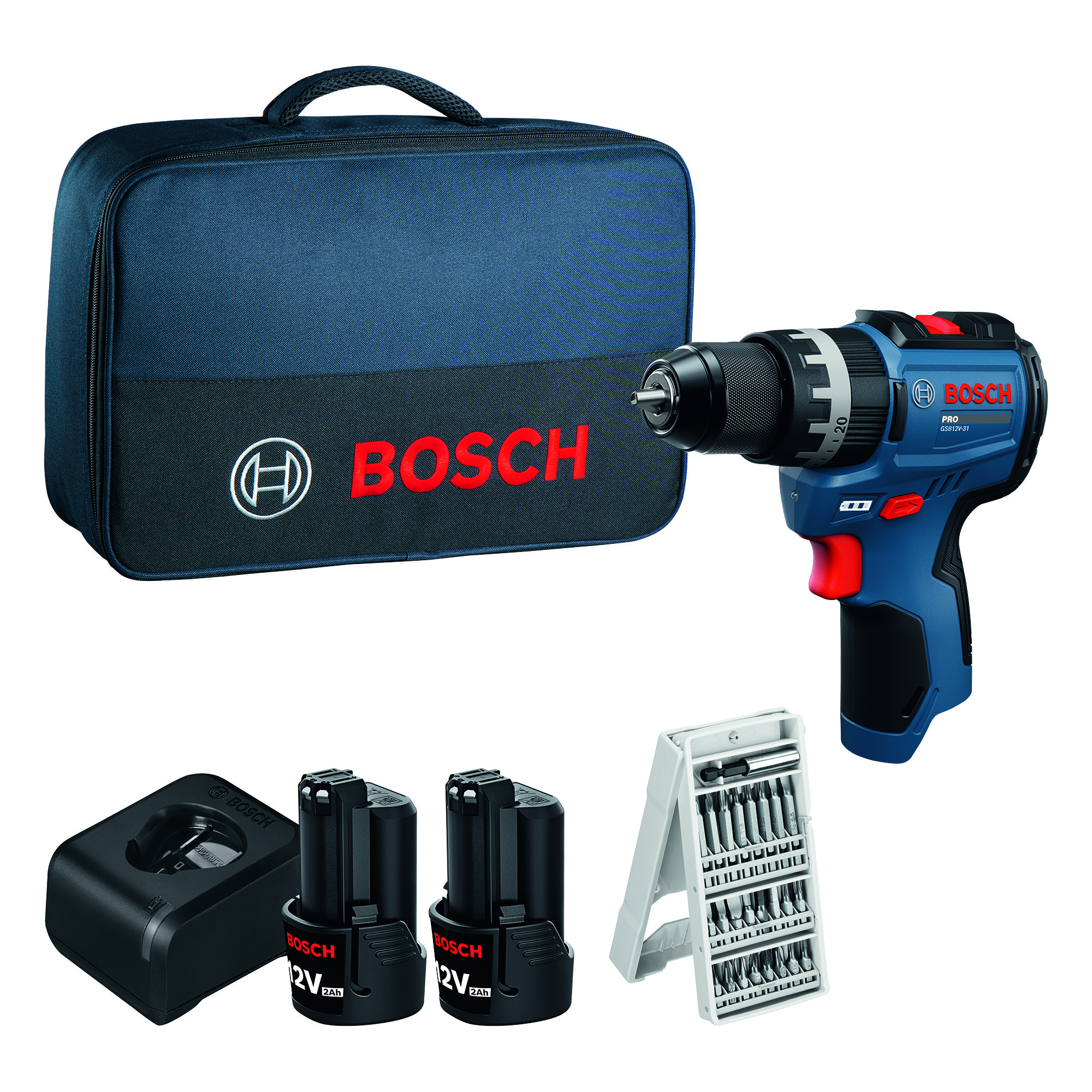 Akkuiskuporakone Bosch PRO GSB12V-31 2x2Ah 25AC