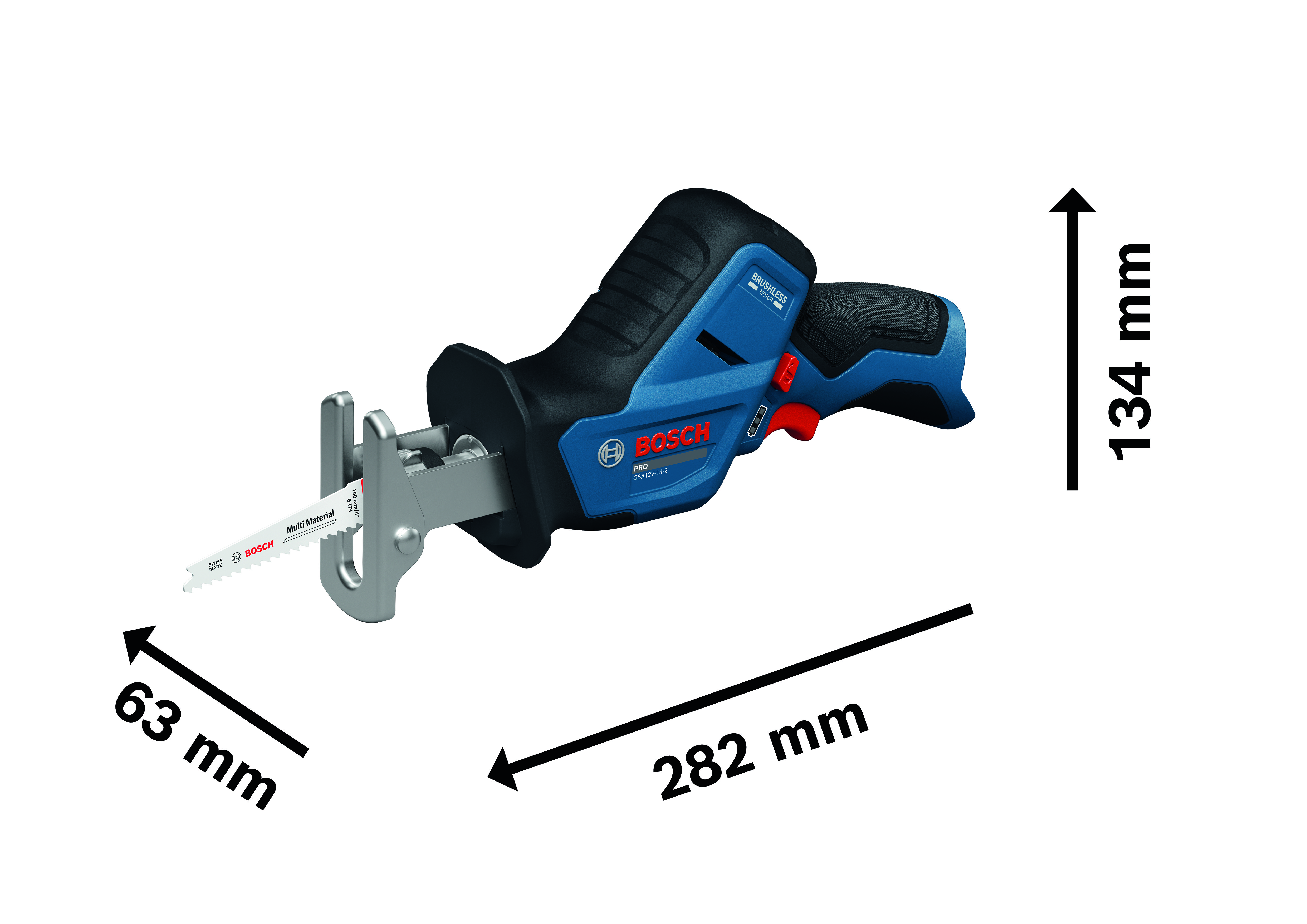 Akkupuukkosaha Bosch PRO GSA12V-14-2 Solo L-Boxx