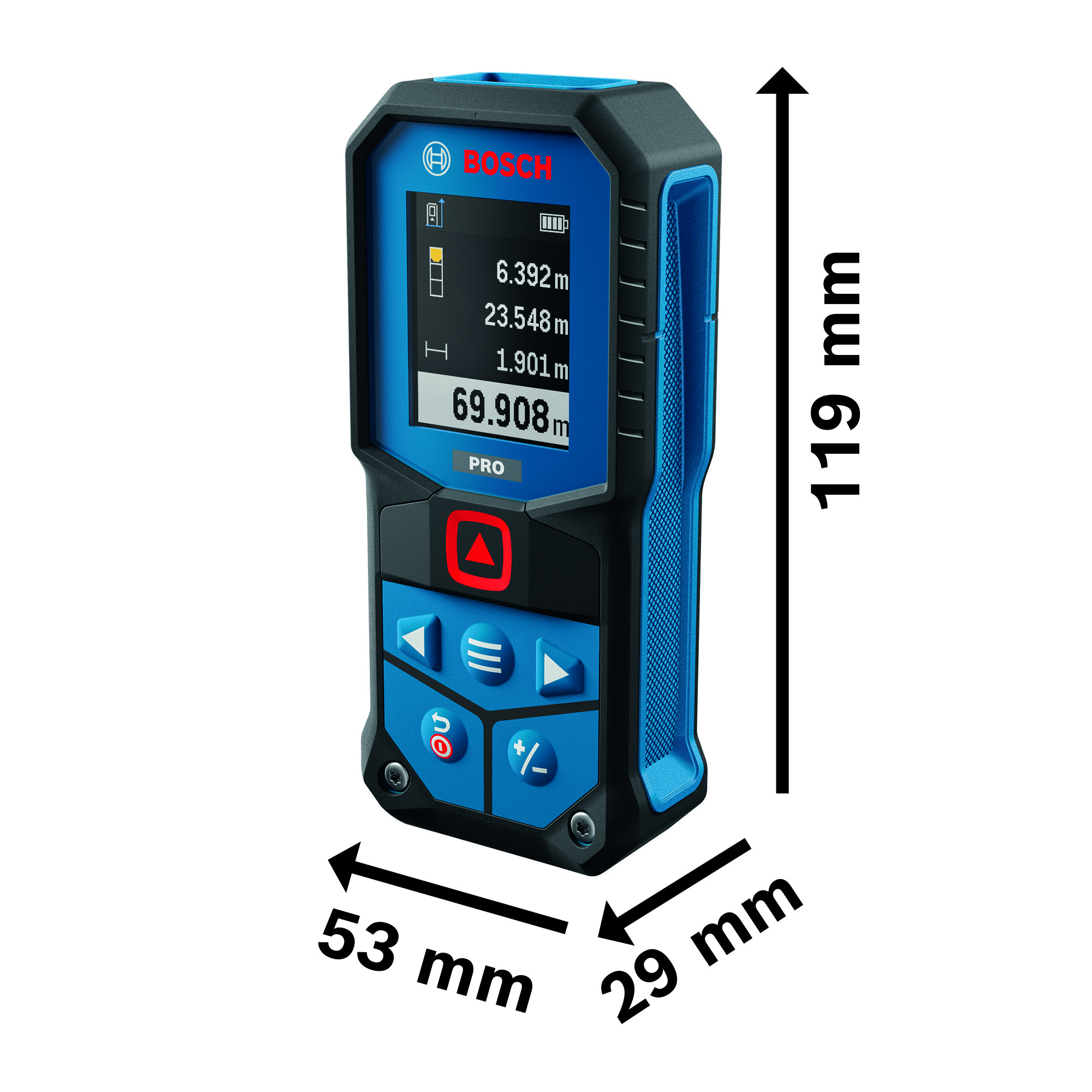 Laseretäisyysmittalaite Bosch PRO GLM70-32 2xAA