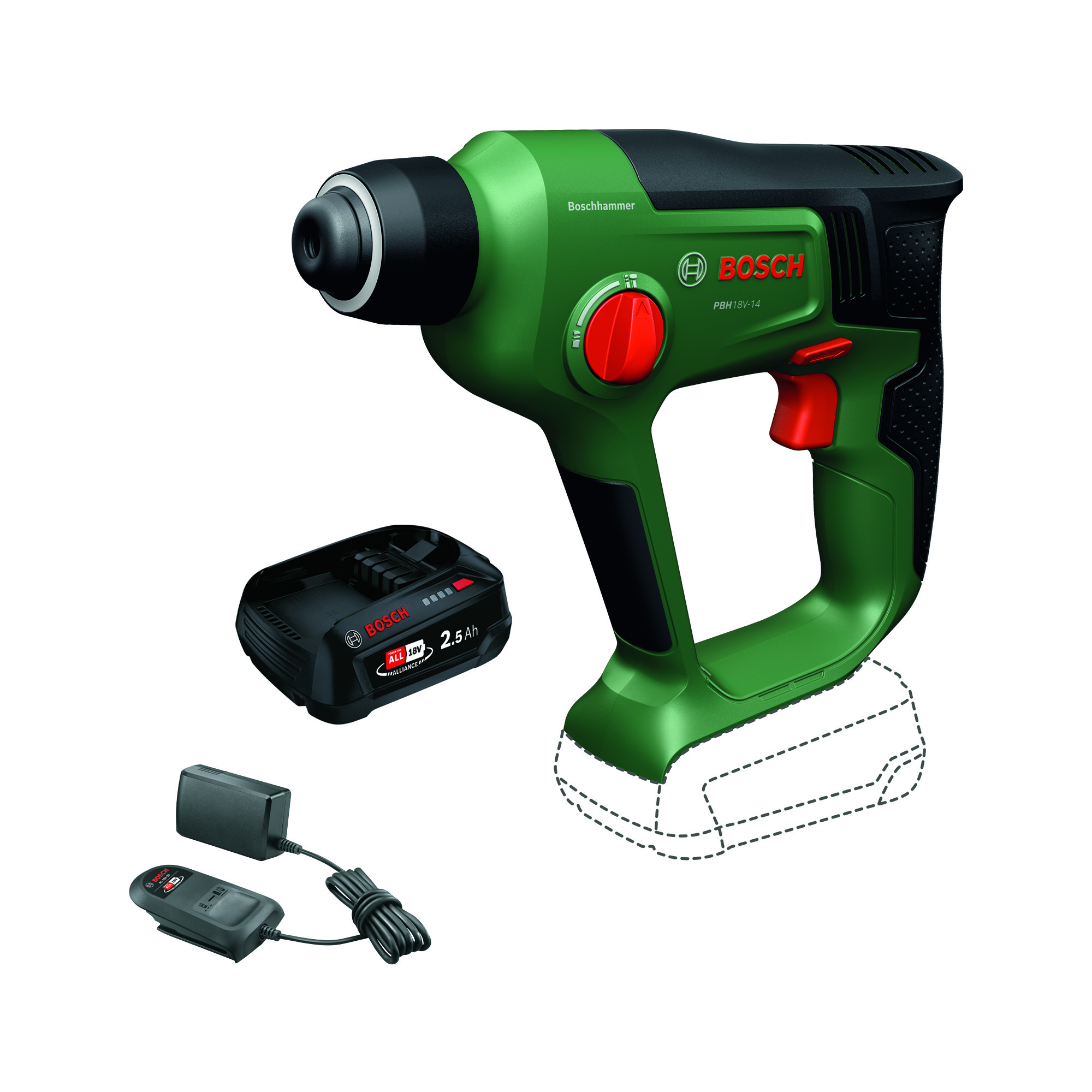Akkuporavasara Bosch PBH18V-14 1x2,5Ah laukku