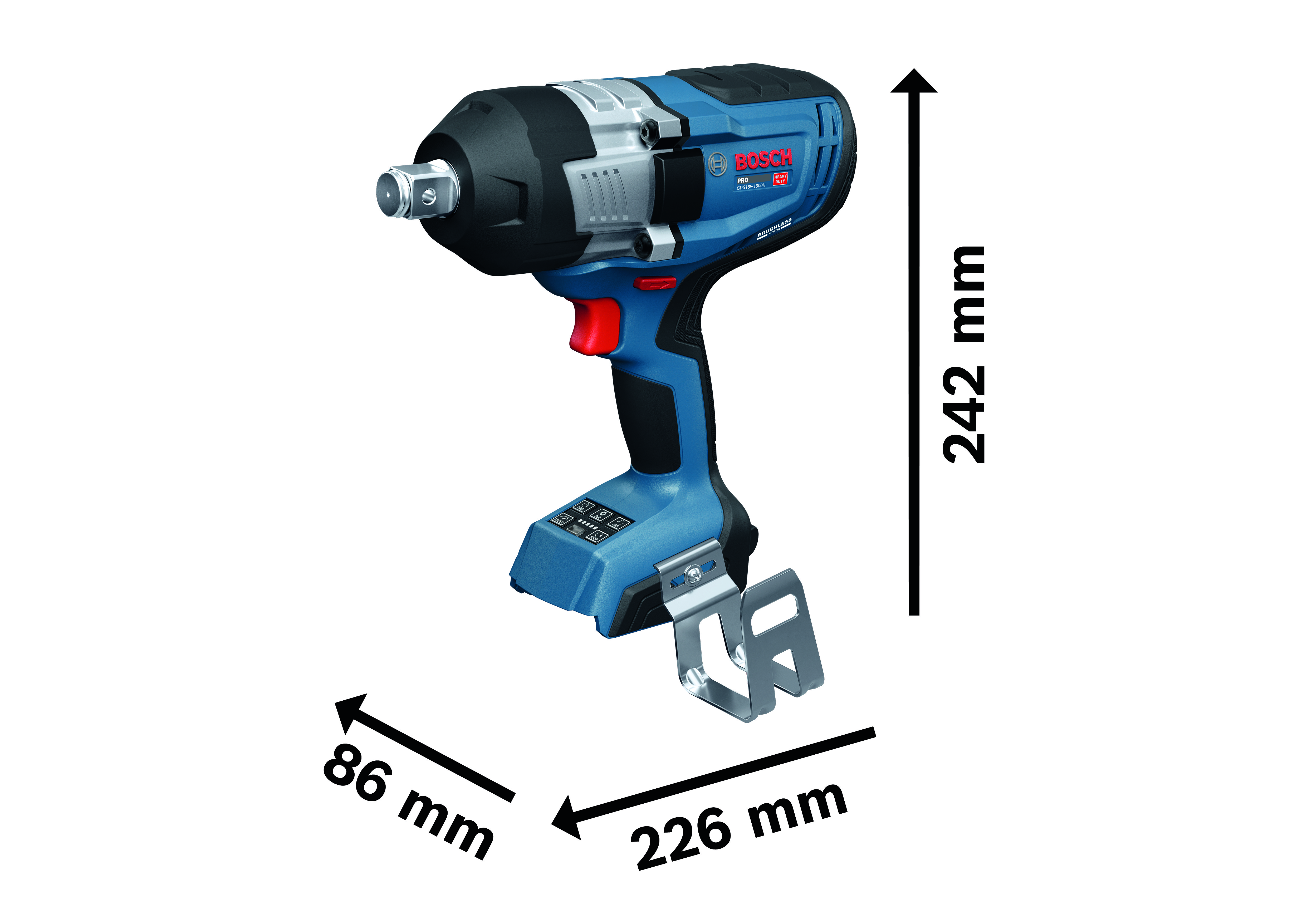 Akkuiskumutterinväännin Bosch PRO GDS18V-1600H Solo