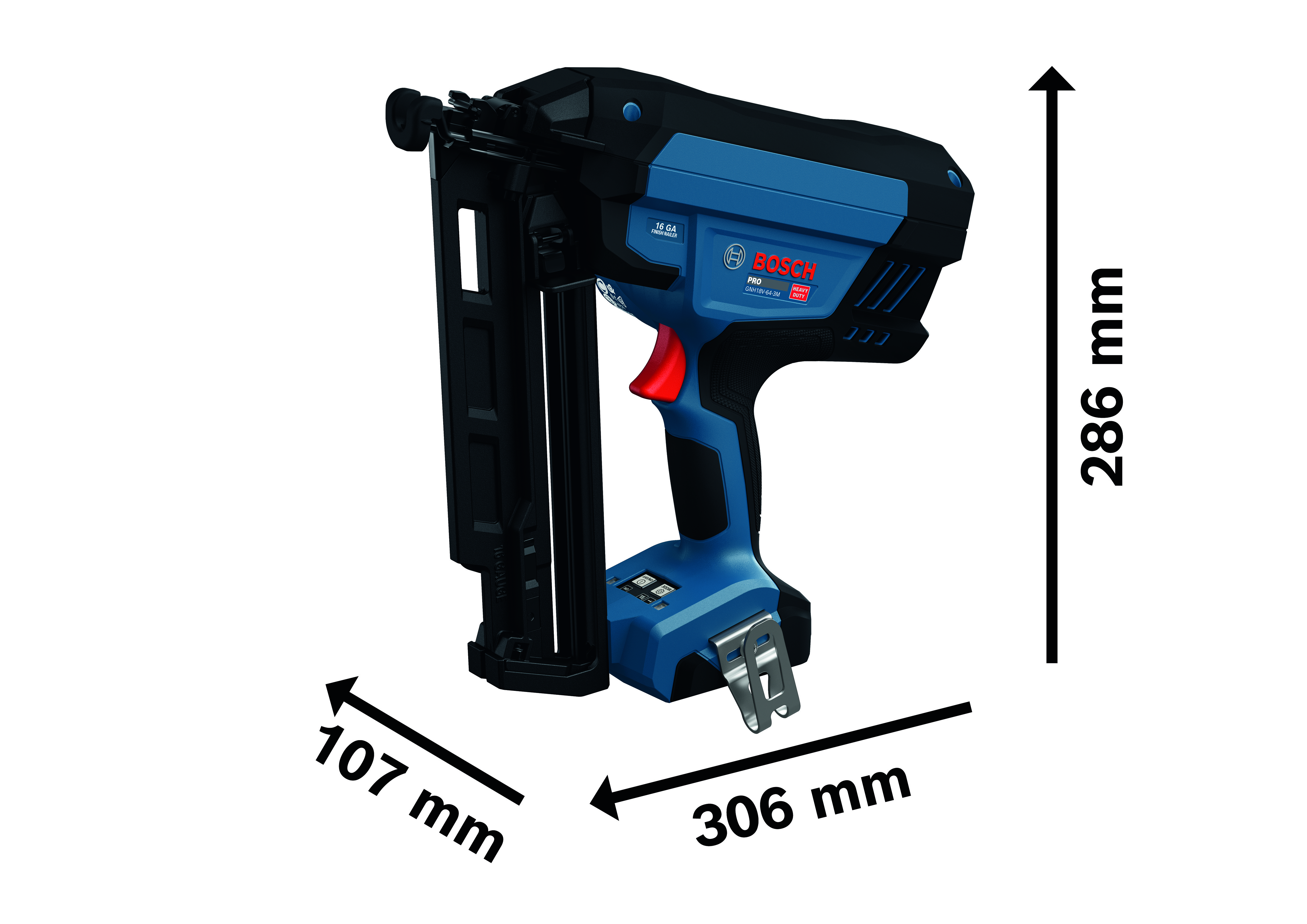 Akkuviimeistelynaulain Bosch PRO GNH18V-64-3M Solo L-Boxx
