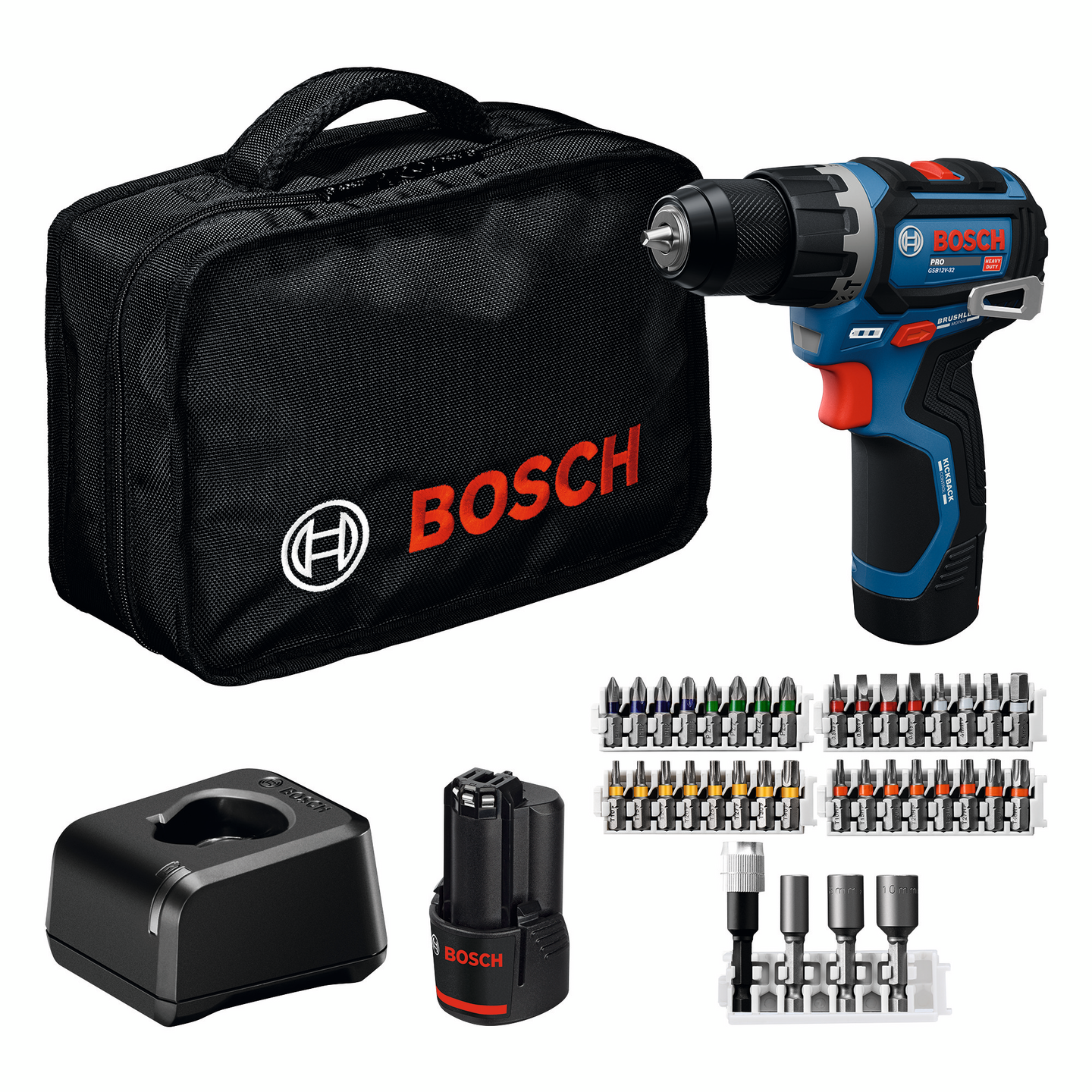 Akkuiskuporakone Bosch PRO GSB12V-32 2x2Ah 36AC