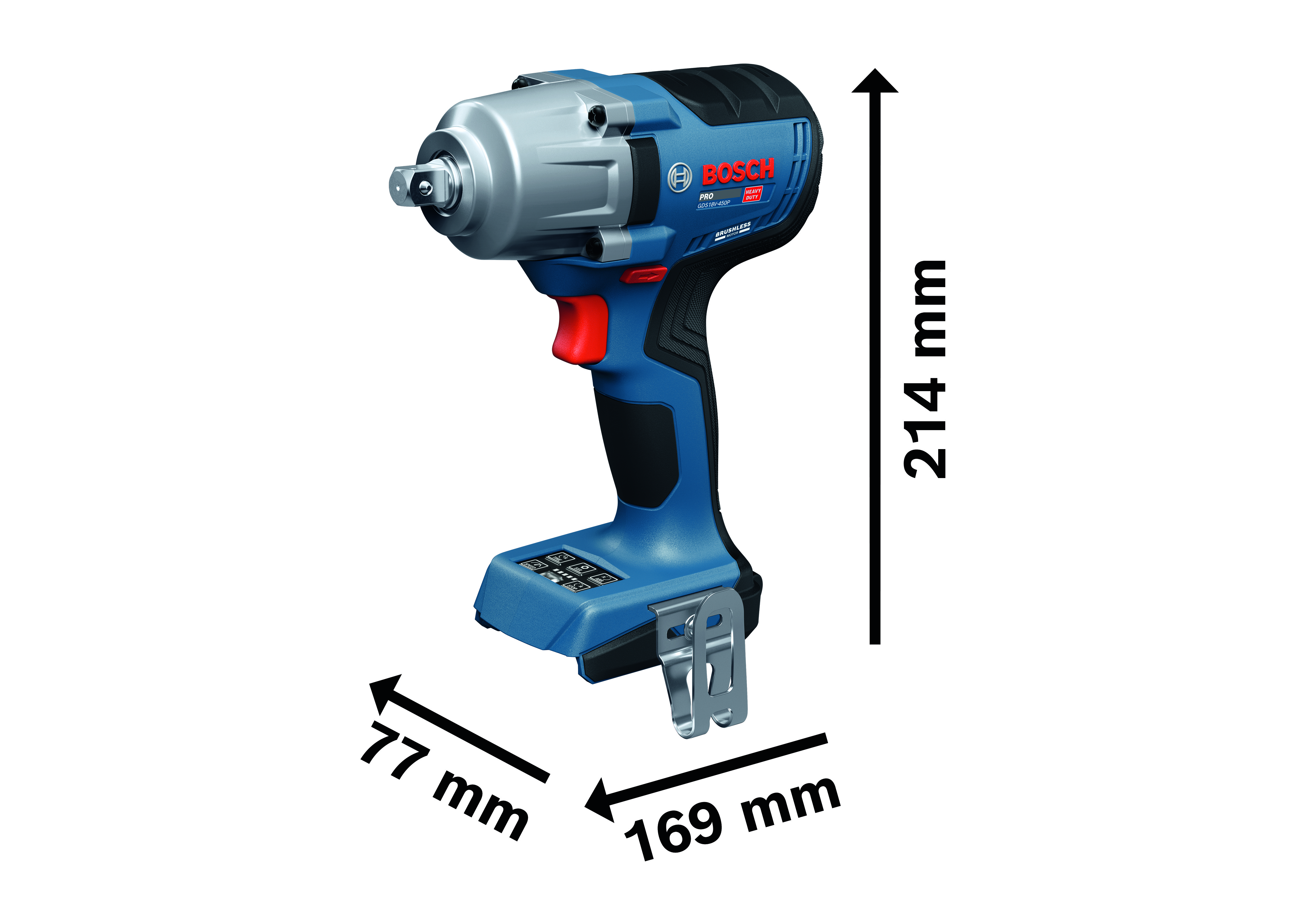 Akkuiskumutterinväännin Bosch PRO GDS18V-450P 2x5Ah L-Boxx