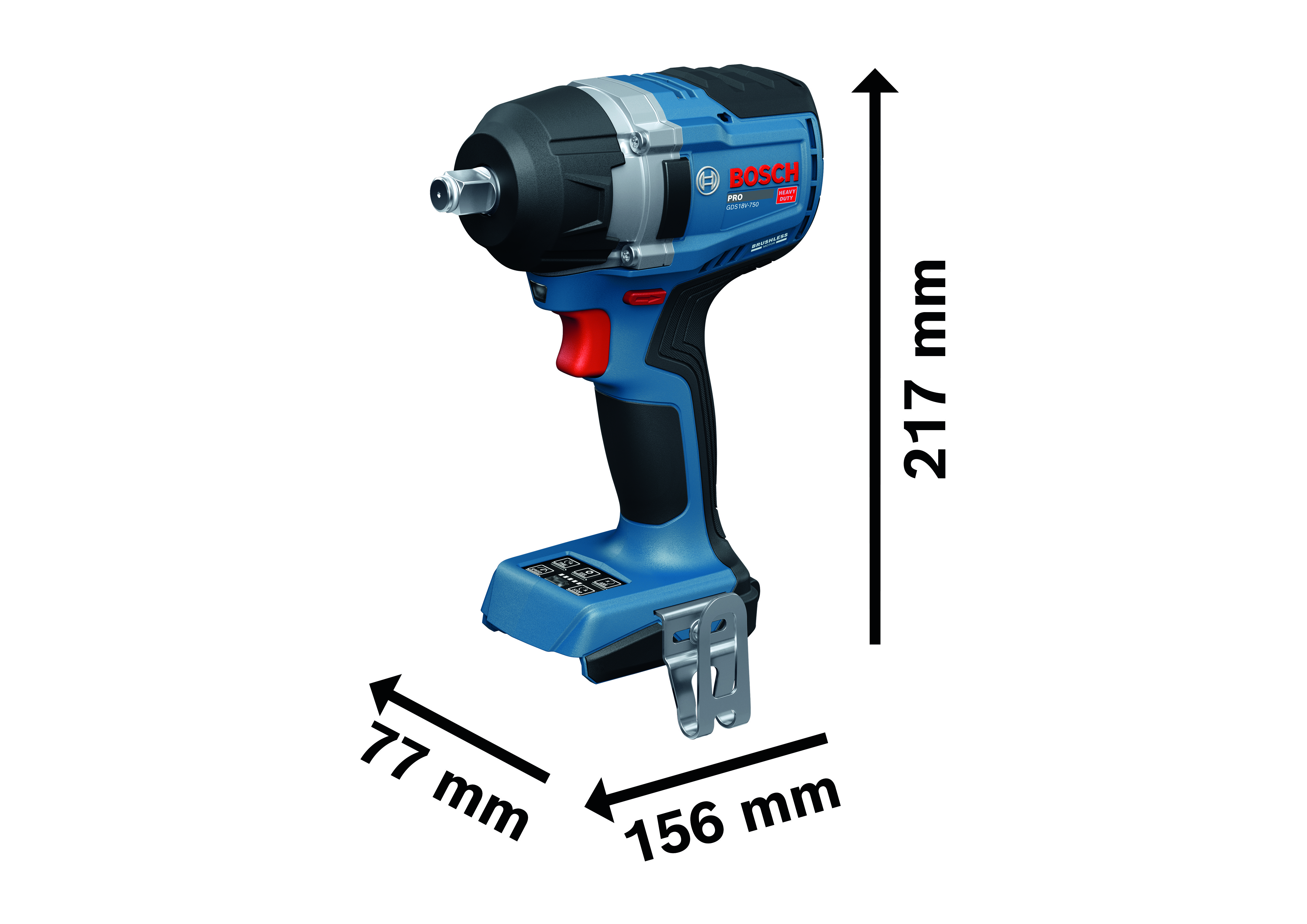 Akkuiskumutterinväännin Bosch PRO GDS18V-750 2x5Ah L-Boxx