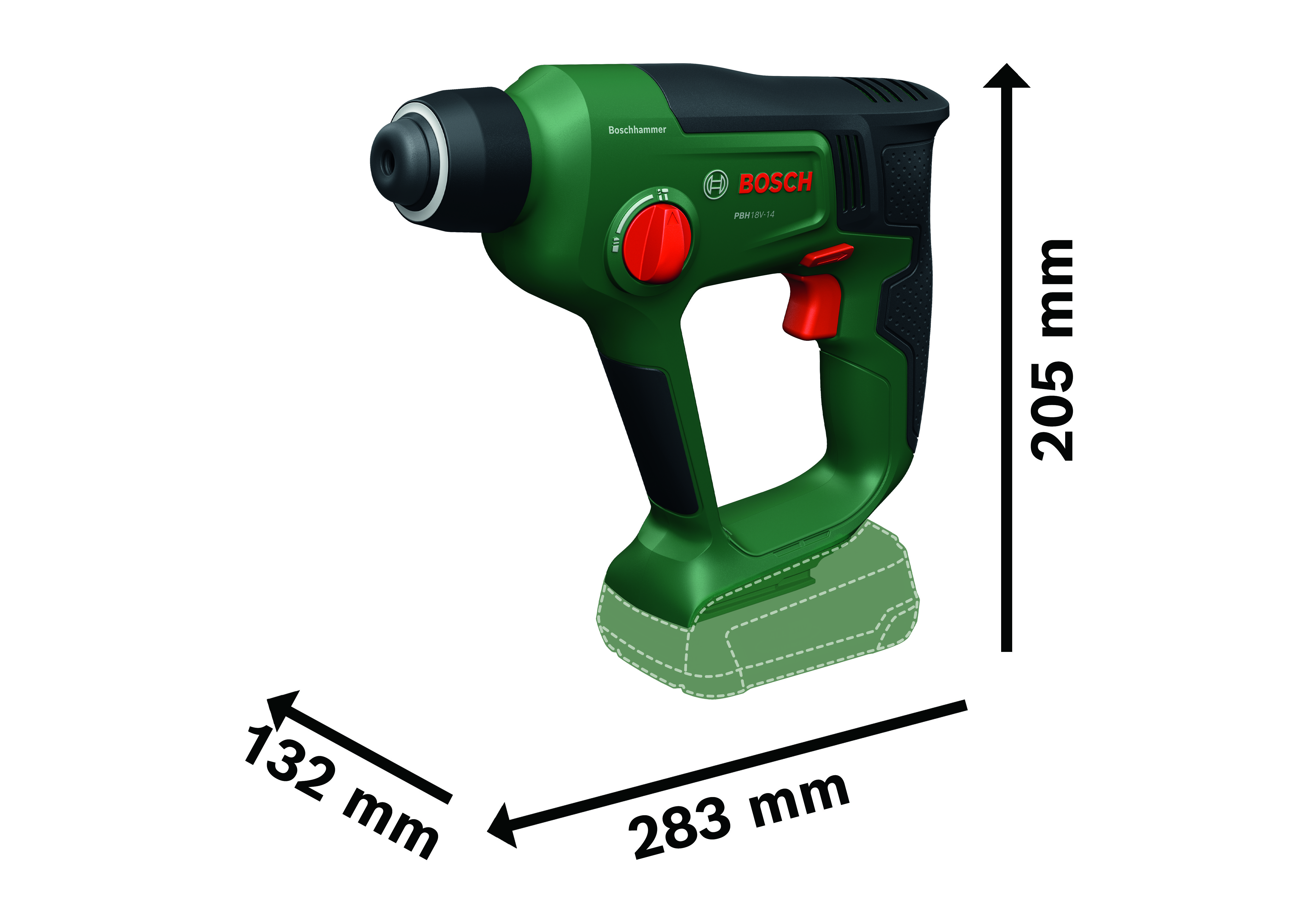 Akkuporavasara Bosch PBH18V-14 1x2,5Ah laukku