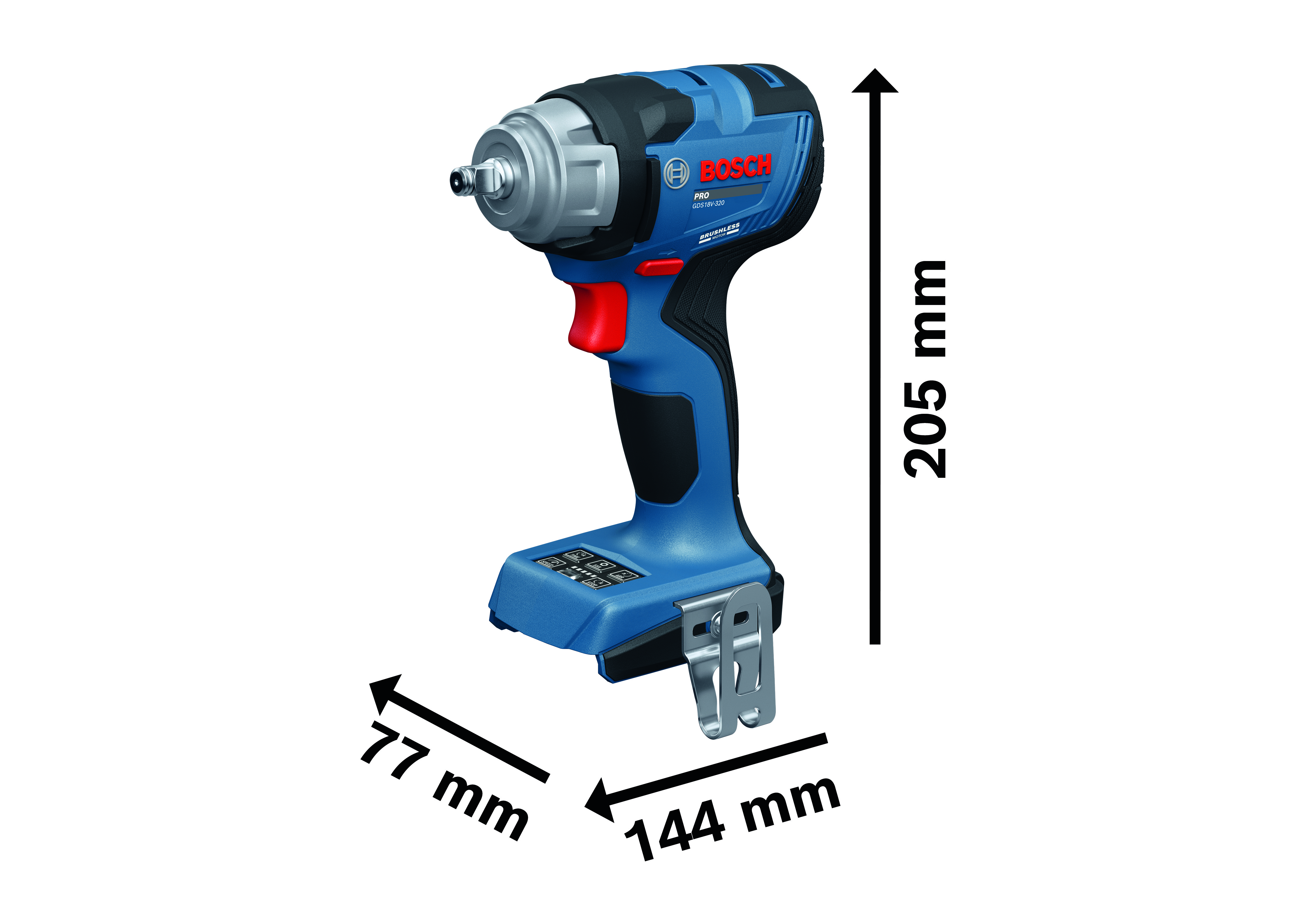 Akkuiskumutterinväännin Bosch PRO GDS18V-320 Solo