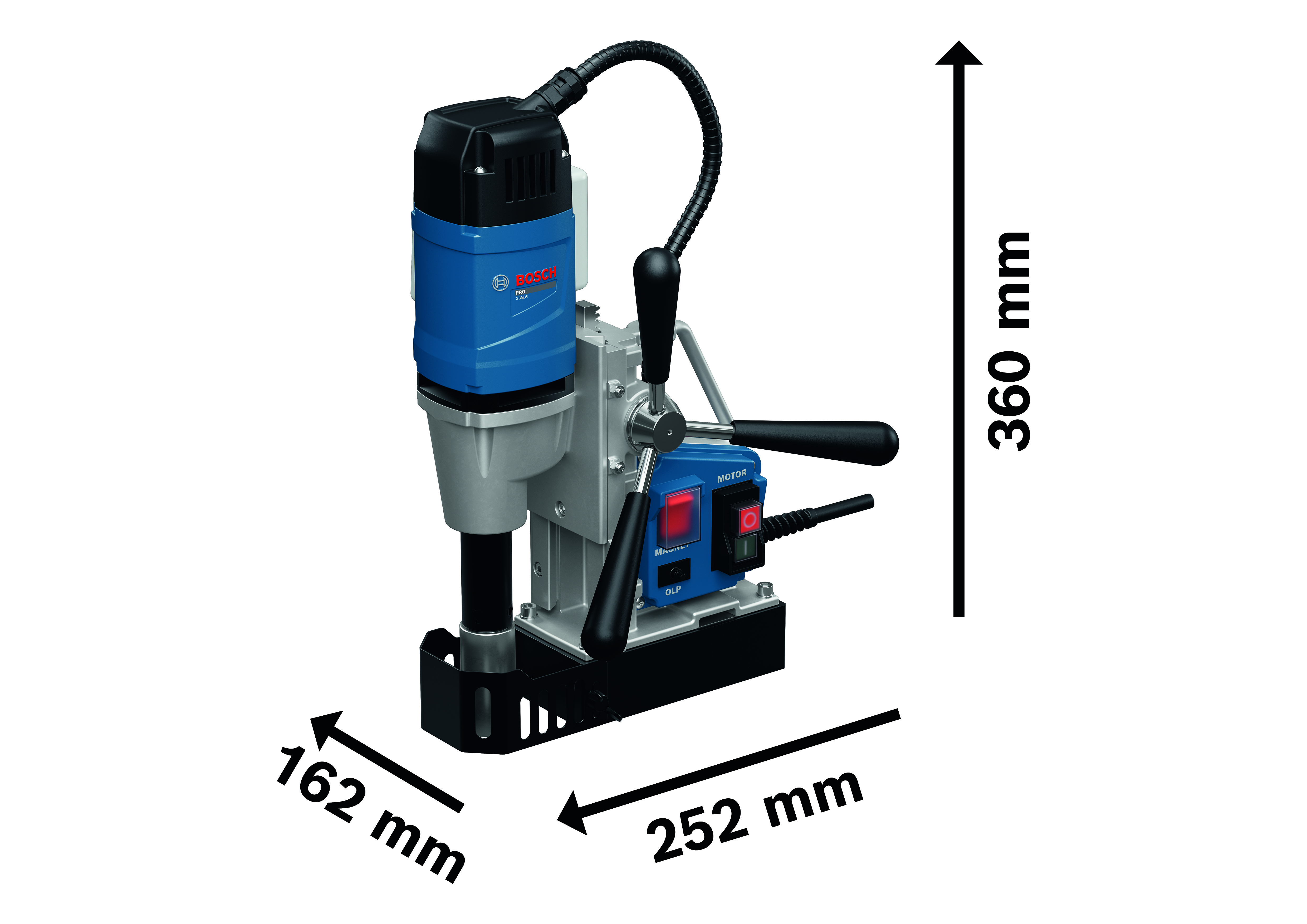 Magneettiporakone Bosch PRO GBM38 kantolaukku