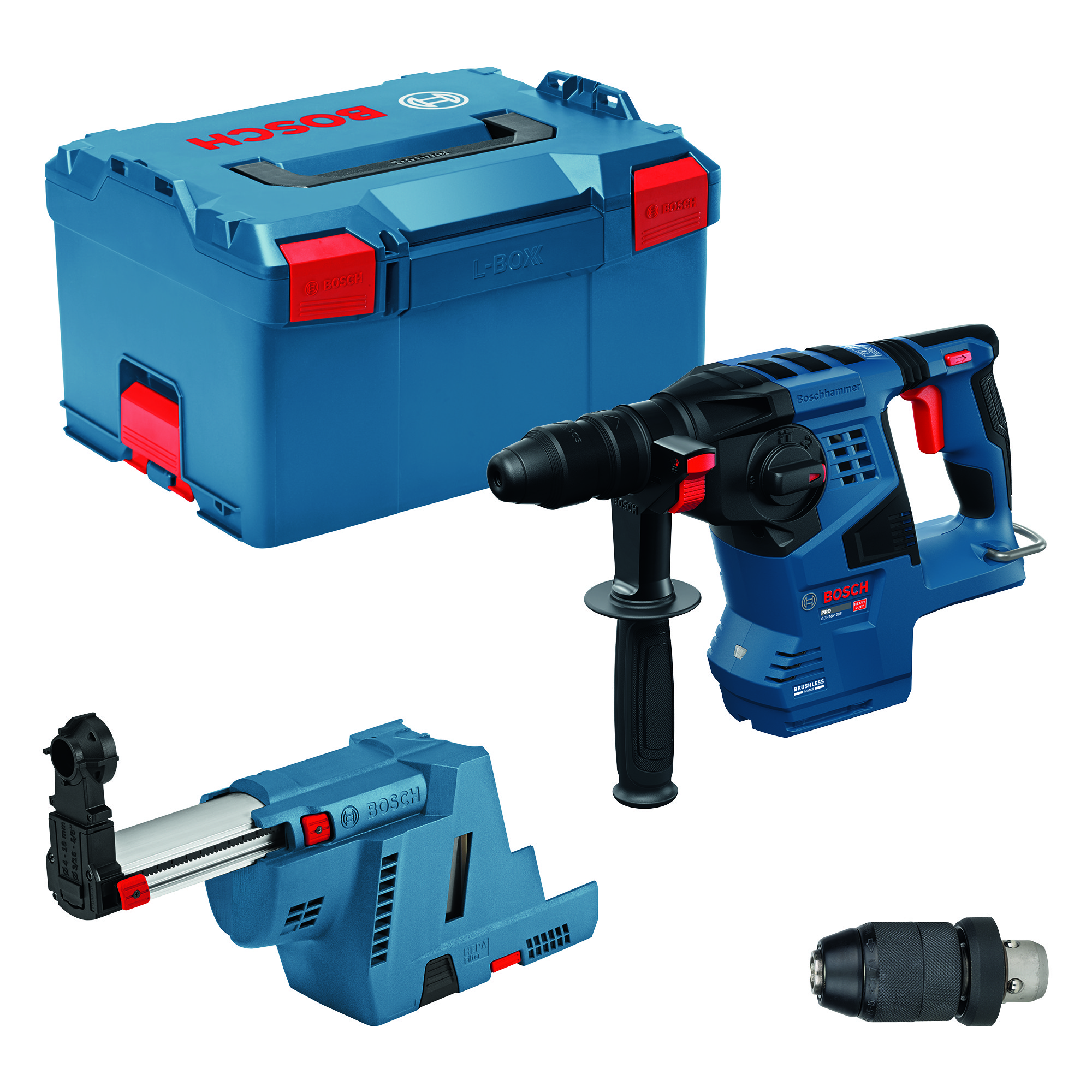 Akkuporavasara Bosch PRO GBH18V-28F Solo GDE L-Boxx