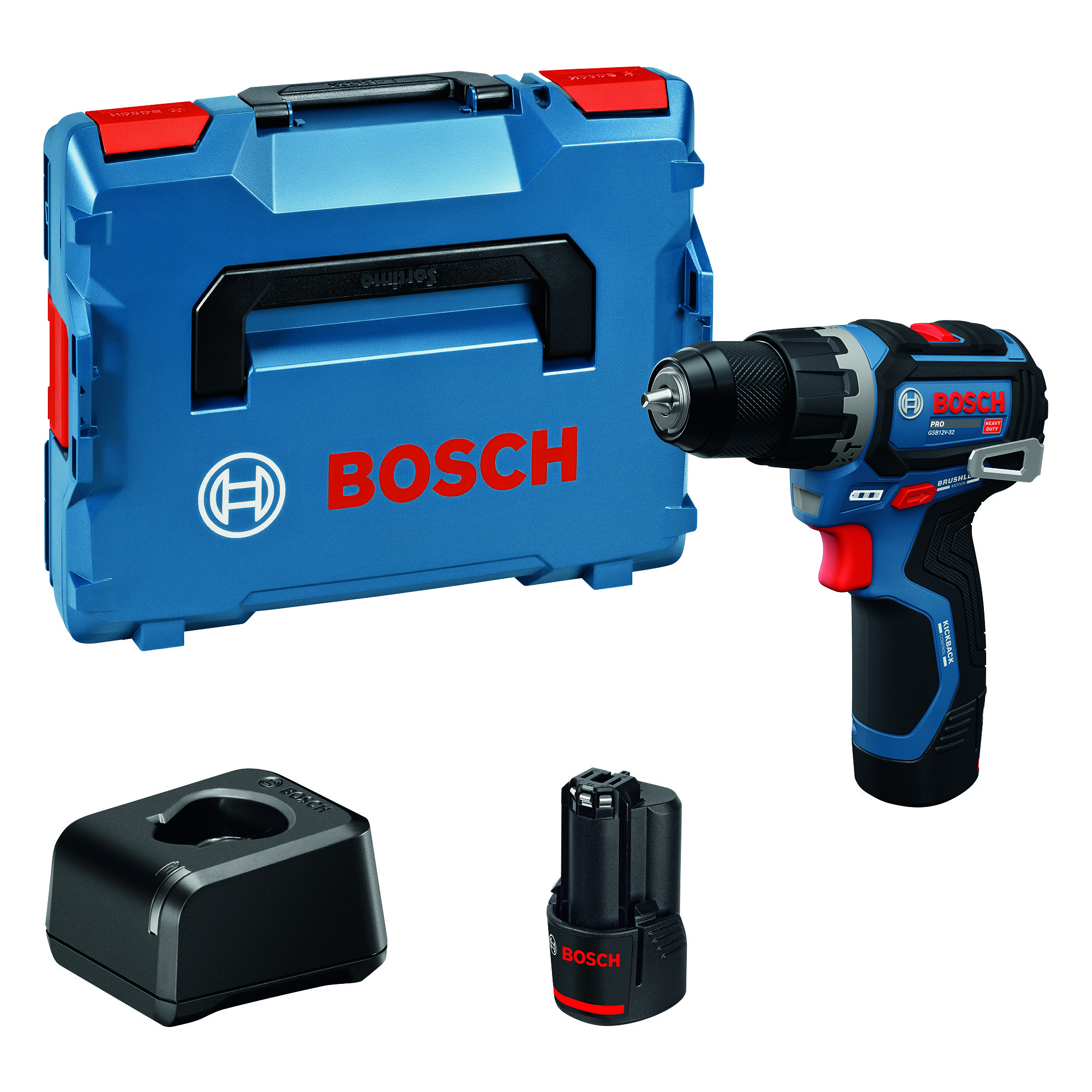 Akkuiskuporakone Bosch PRO GSB12V-32 2x2Ah L-Boxx