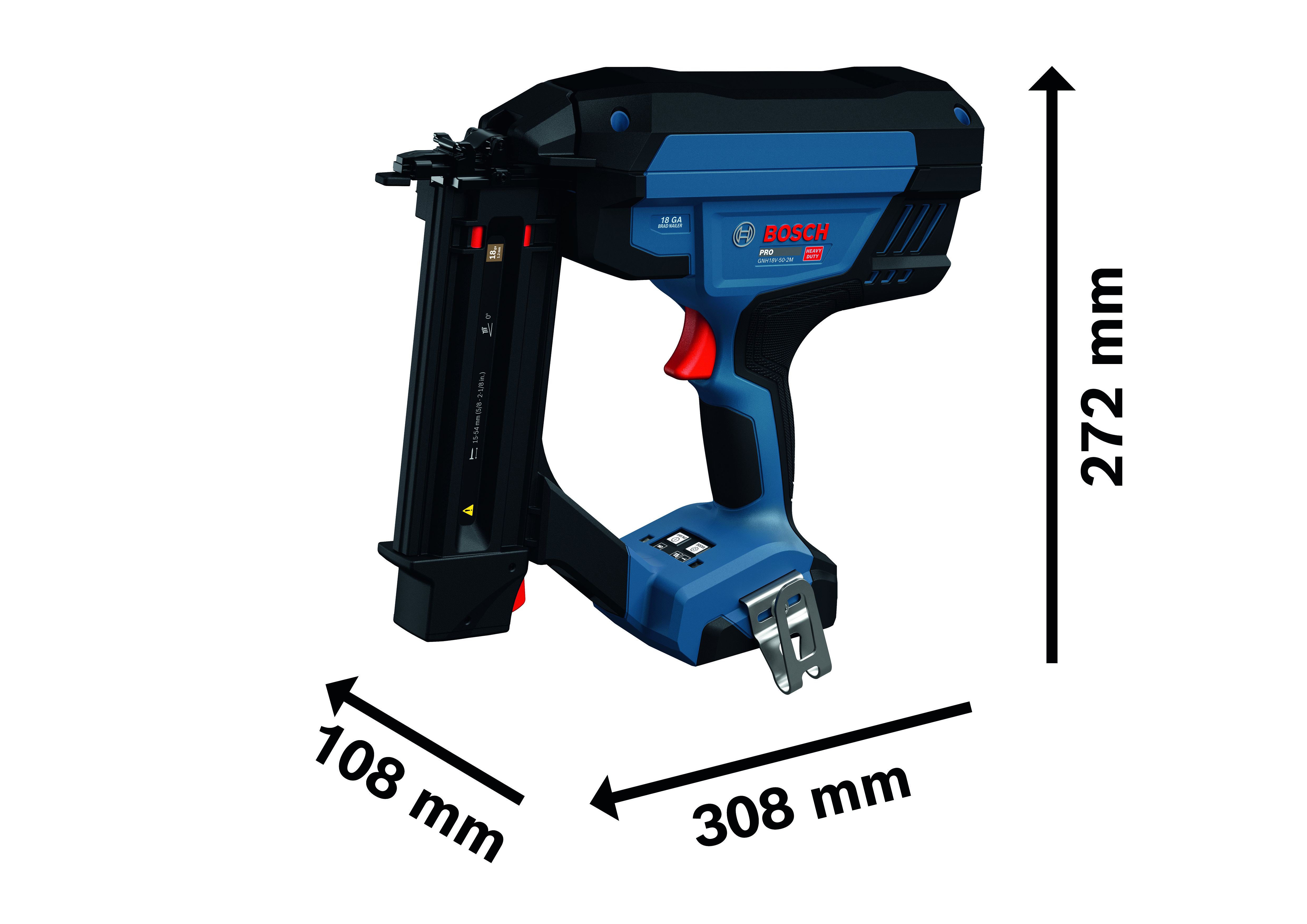 Akkuviimeistelynaulain Bosch PRO GNH18V-50-2M Solo