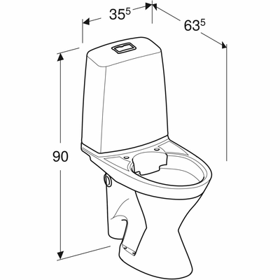 Wc-istuin ei kantta Ido 3846701101 Glow kork Iso Jal V