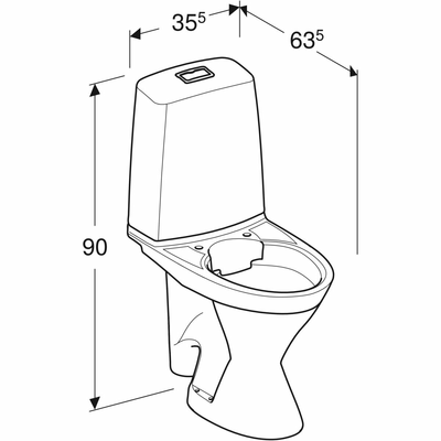 Wc-istuin ei kantta Ido 3856701101 Glow kork Iso Jal O