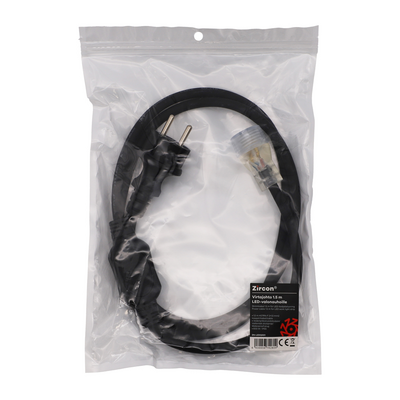 Virtajohto Zircon 1,5m led-valonauhoille
