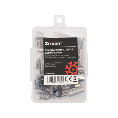Kiinnitysklipsi Zircon 20kpl led-valonauhoille