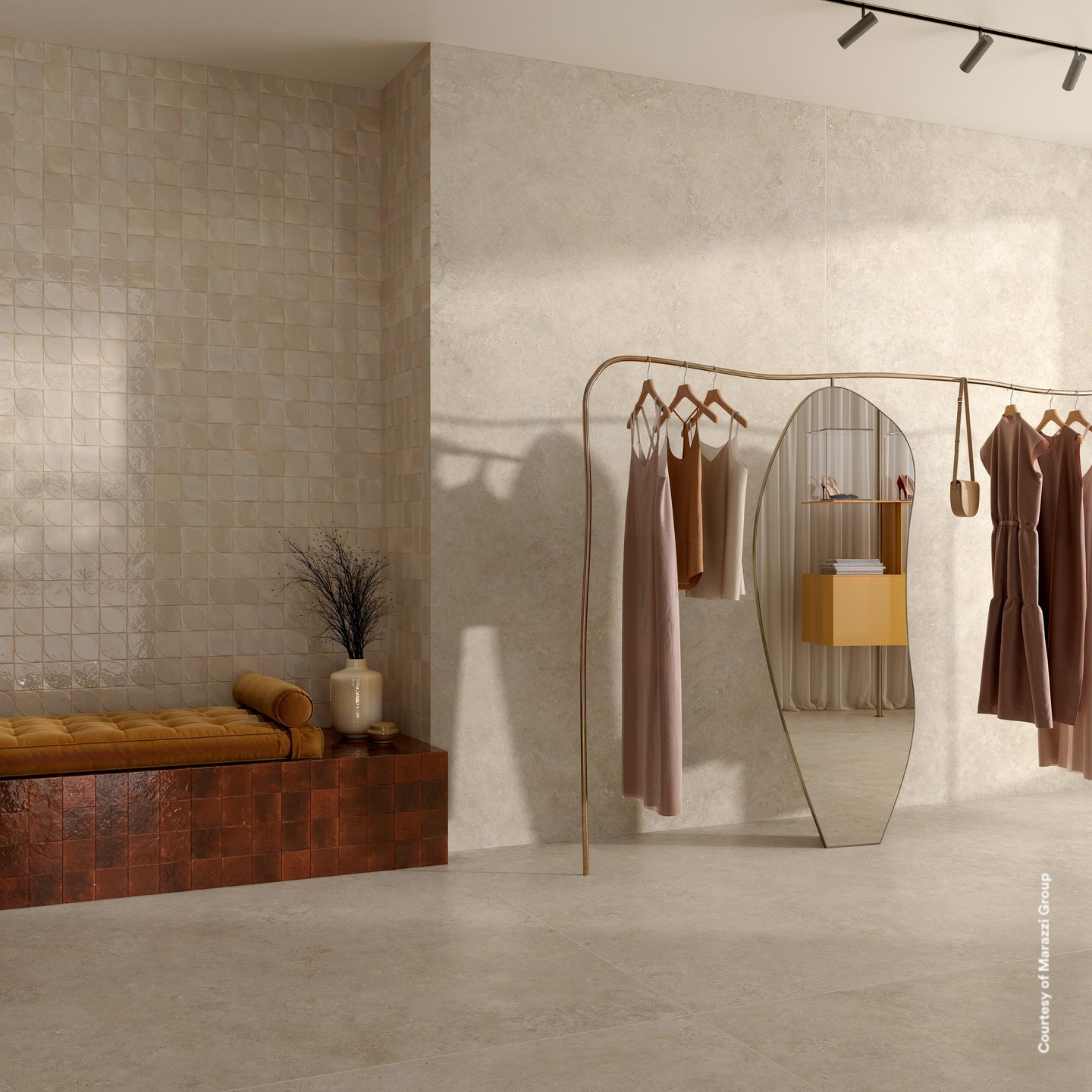 Seinä/lattialaatta Lume 10x10 Caramel Lux 0,72m²