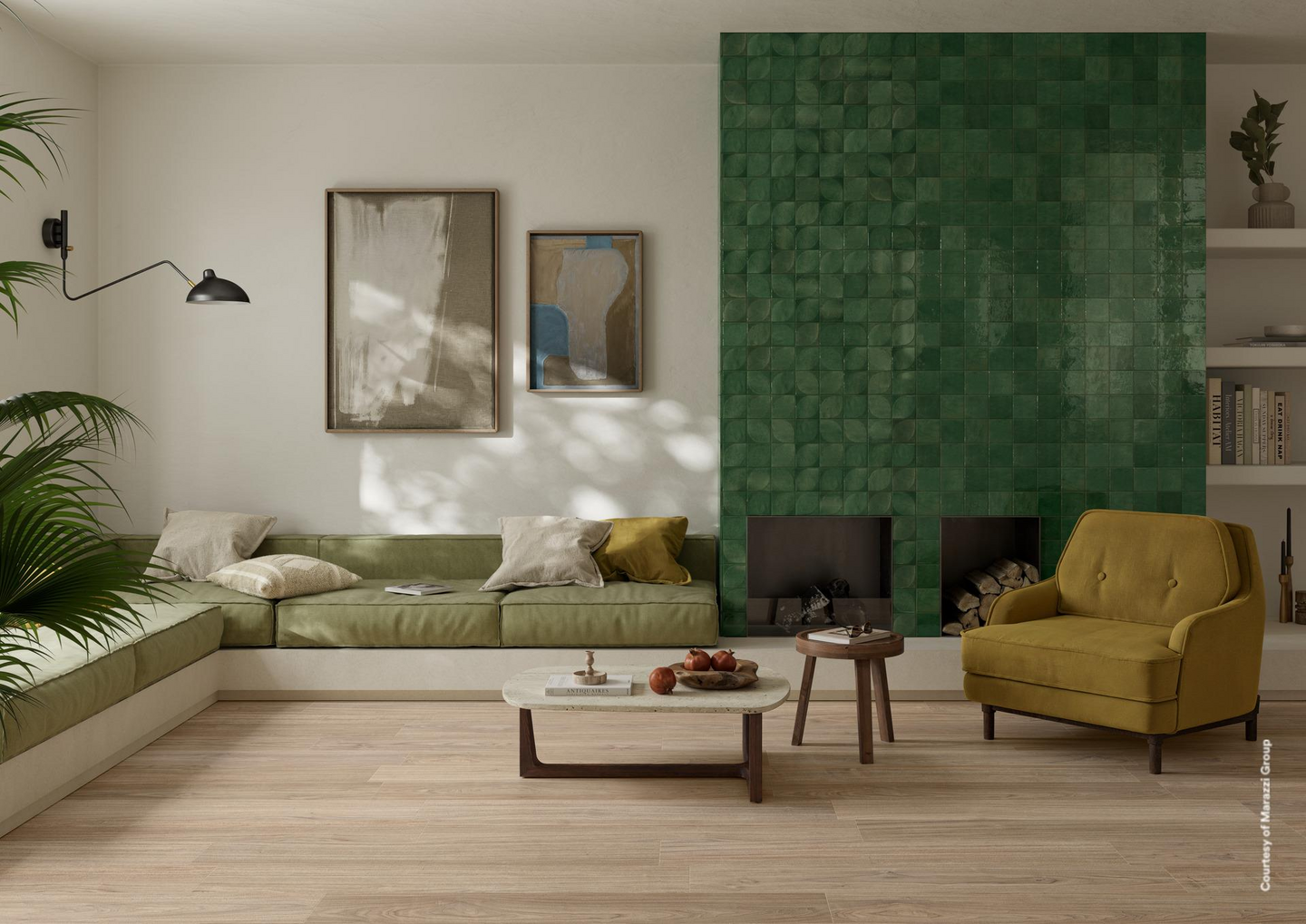 Seinä/lattialaatta Lume 10x10 Green Lux 0,72m²