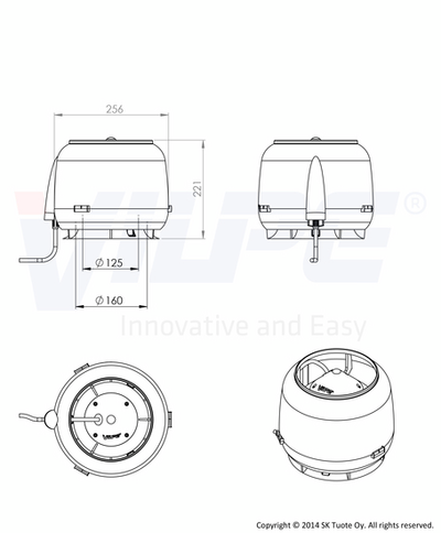 Huippuimuri Vilpe EC 110S harmaa