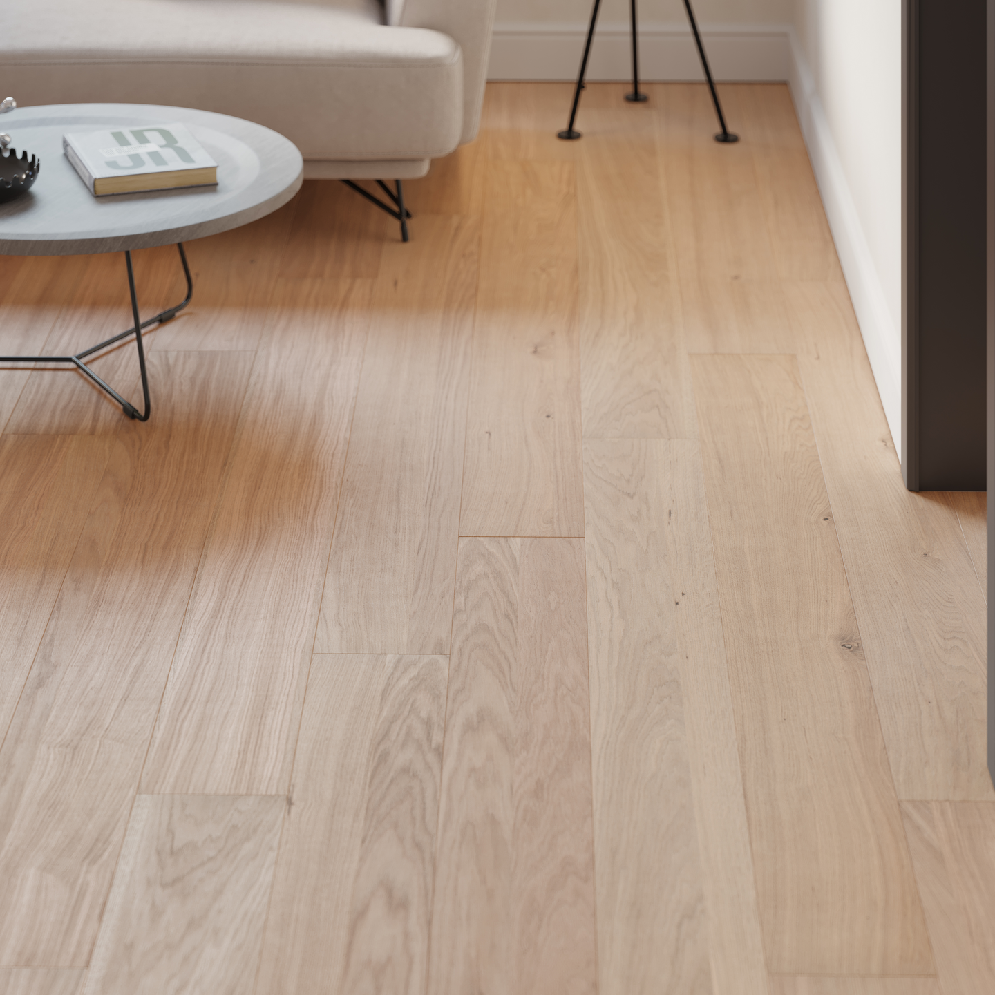 Kovetettu puulattia Woodura Vista Multistrip Tammi White 9x200x2030mm 2,436