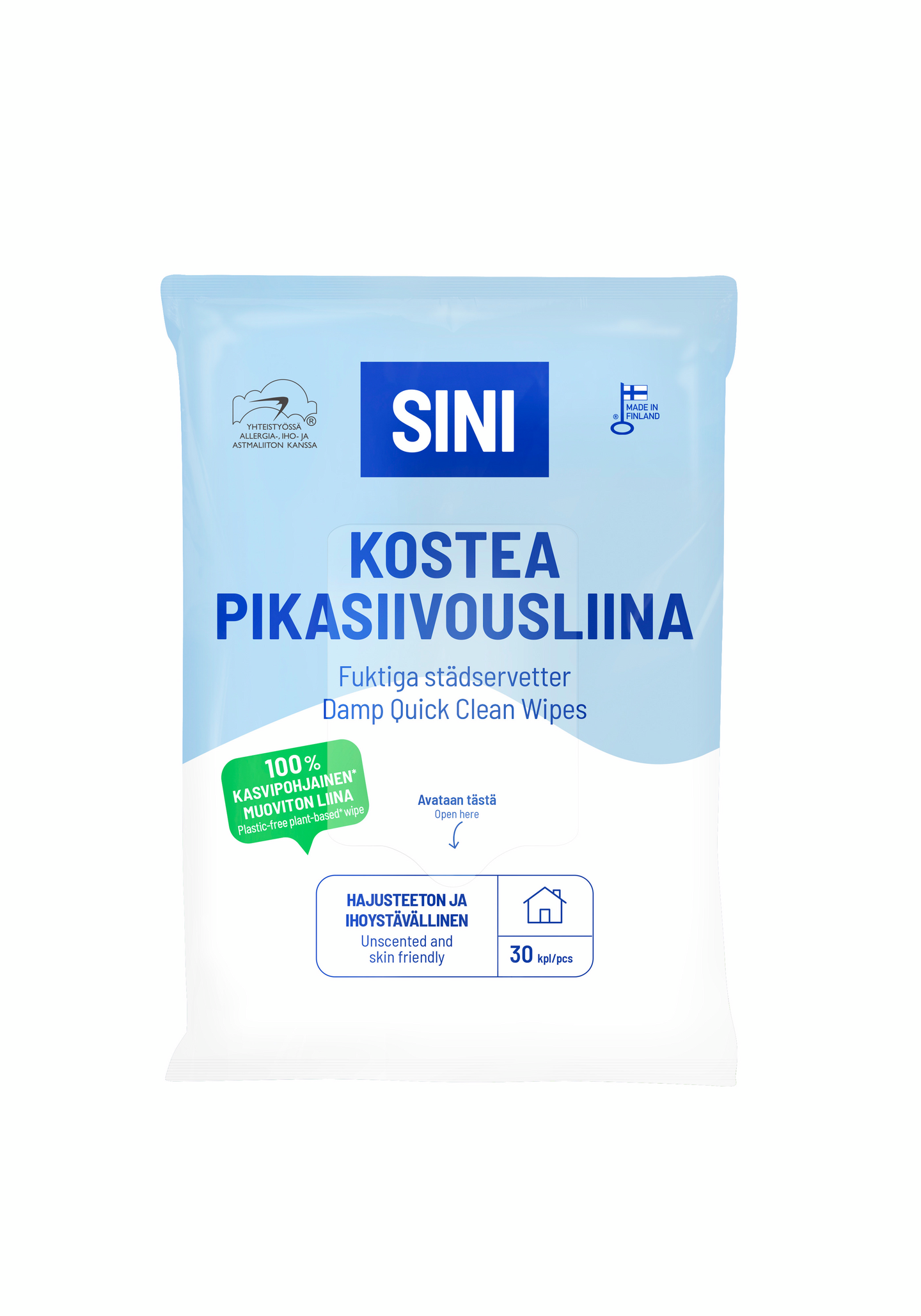 Pikasiivousliina SINI kostea 30kpl