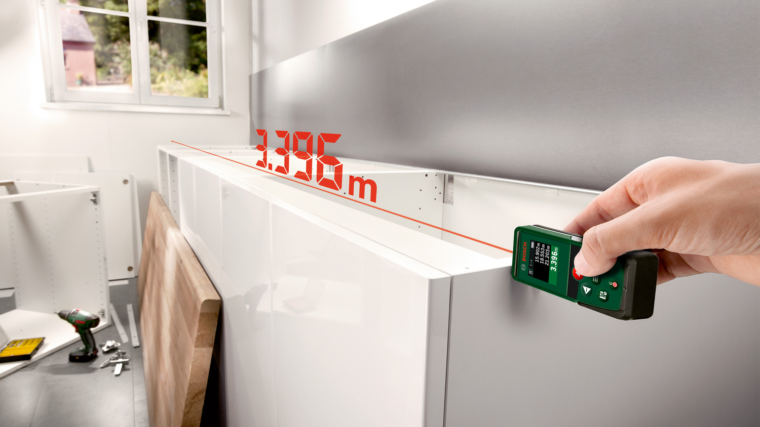 Laseretäisyysmittalaite Bosch PLM40-23 2xAAA