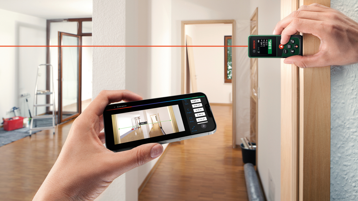 Laseretäisyysmittalaite Bosch PLM60-23C 2xAAA