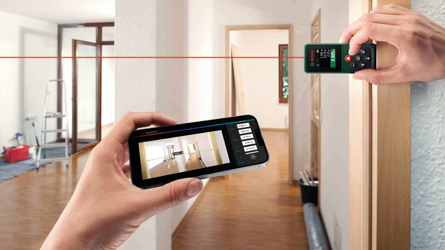 Laseretäisyysmittalaite Bosch PLM70-23C 2xAAA