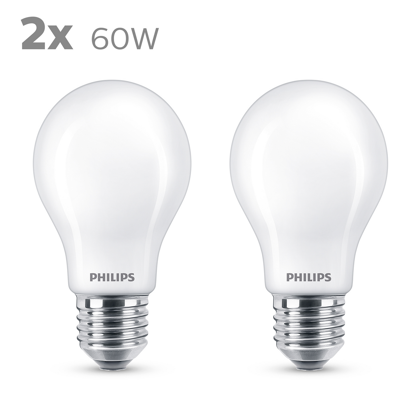 Led-lamppu Philips a60 E27 ww 806lm 2kpl