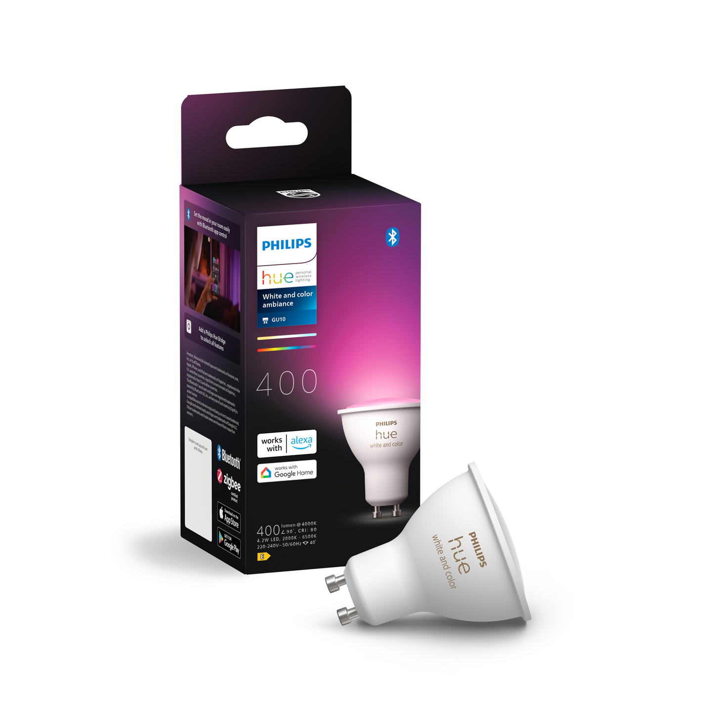 Kohdelamppu Philips Hue White and Color Ambience 4.2 W 400l 2000-6500K GU10