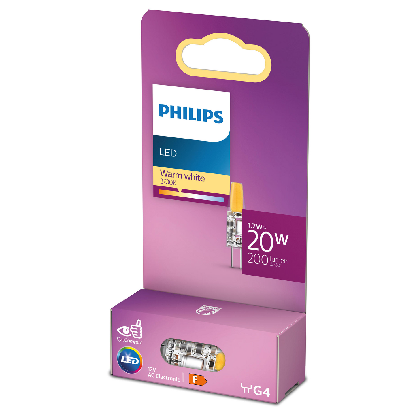LED-Lamppu Philips 20W WW 12V ND micro SRT6 200 LM - 2700K G4