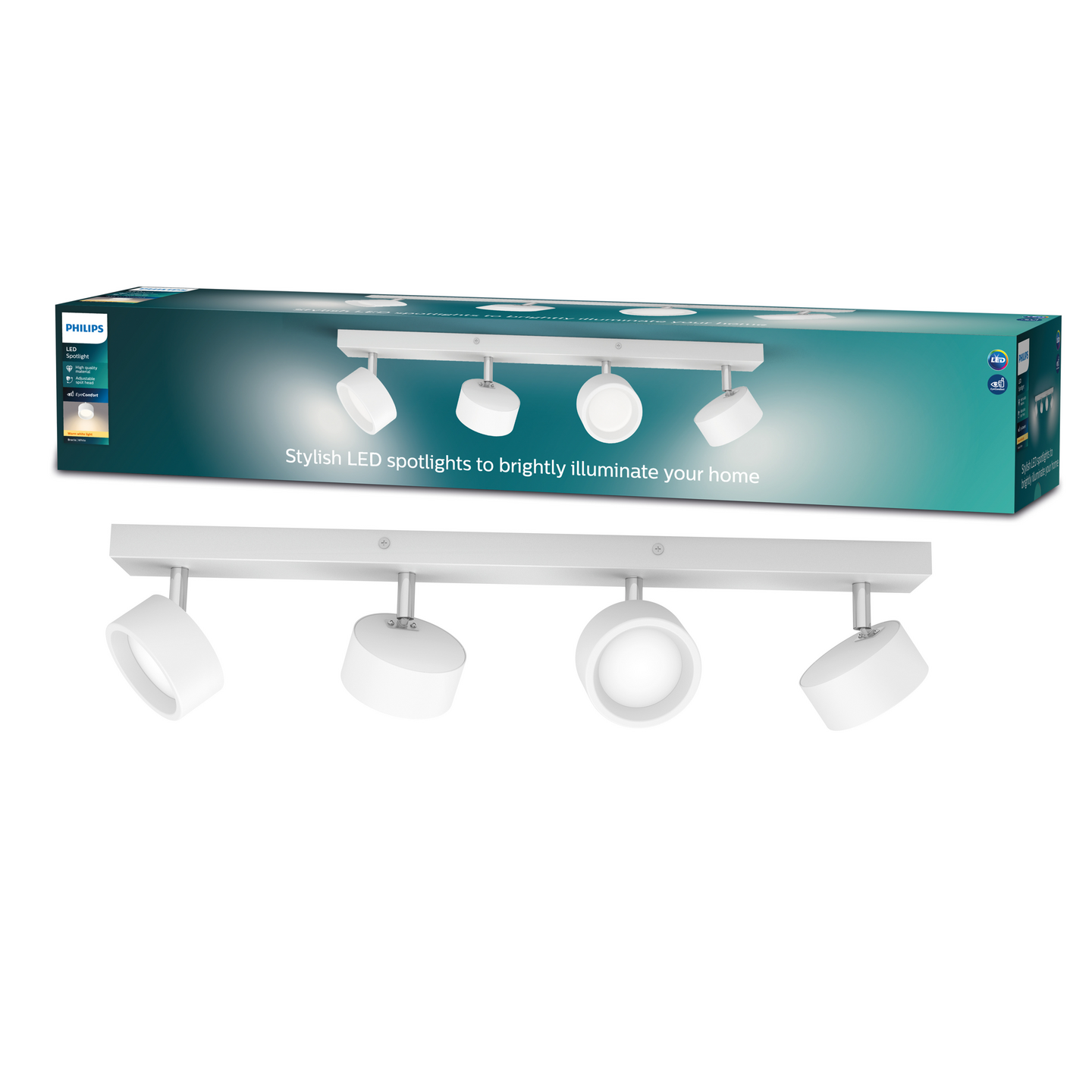 Kohdevalaisin Philips Bracia 4x5.5W HV 2200lm 2700K valkoinen
