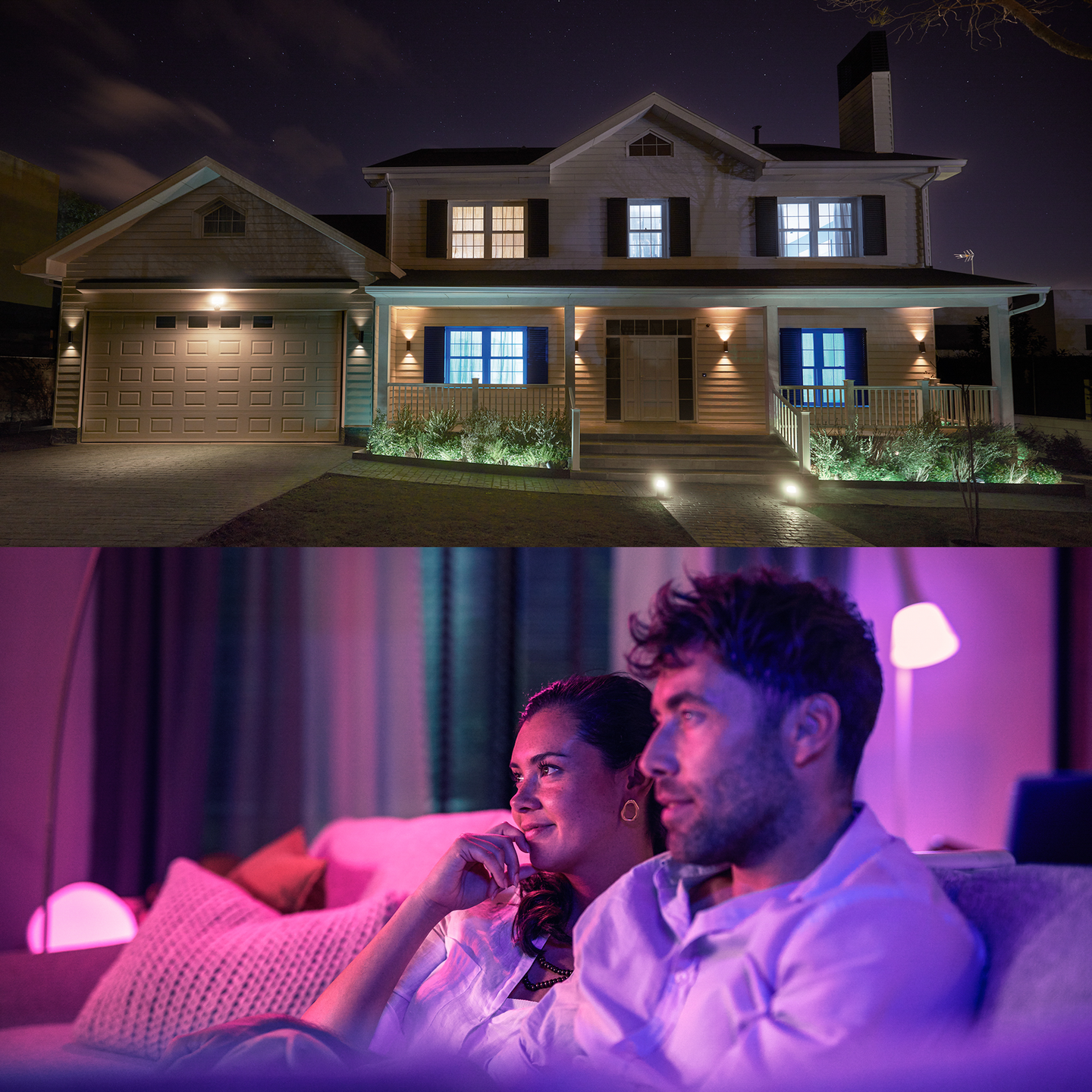 Led-lamppu PHILIPS ESSENTIAL White and Color Ambiance 345lm 2200-6500K GU10 2kpl