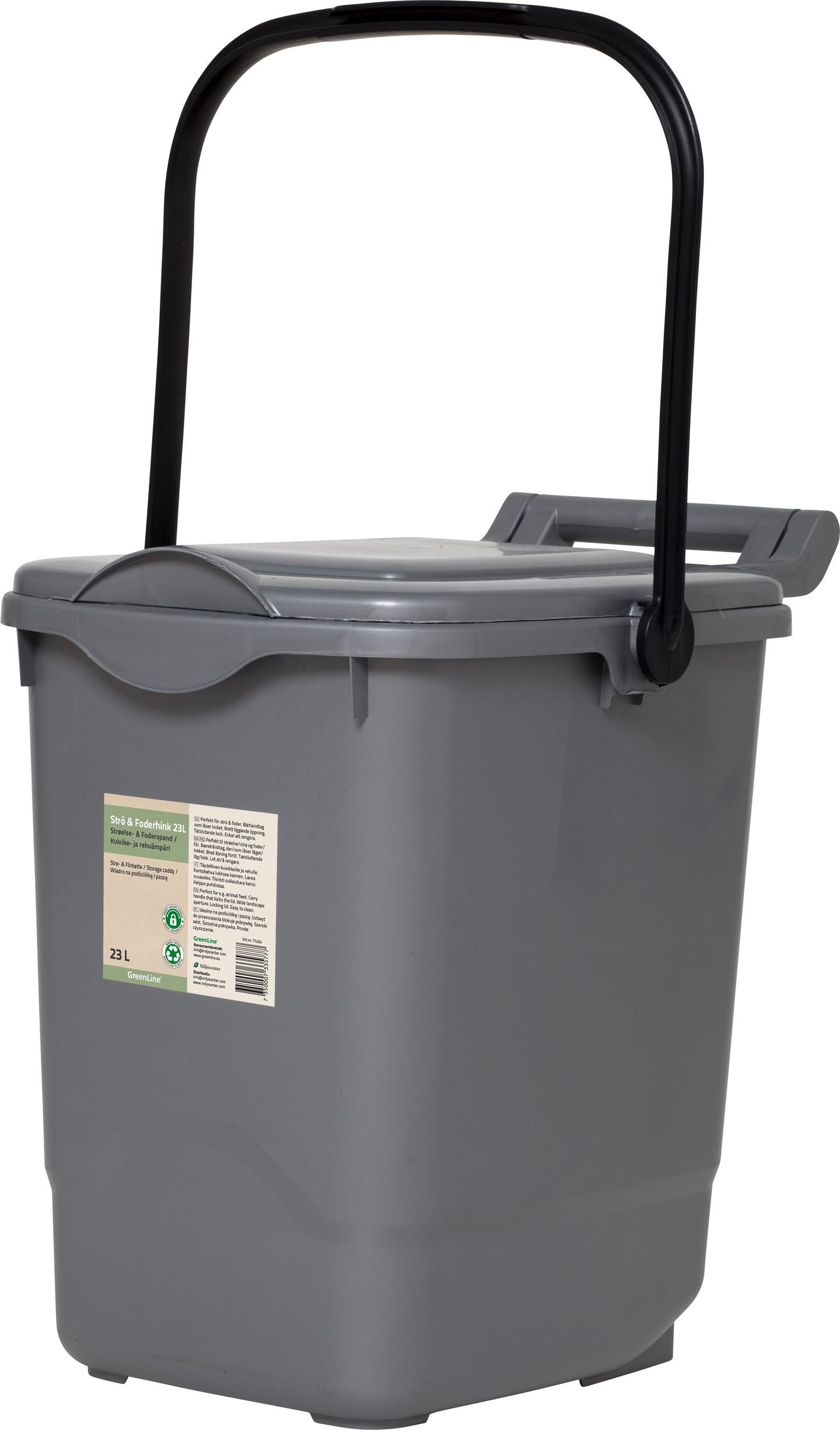 Kompostiämpäri 23l harmaa 100mm