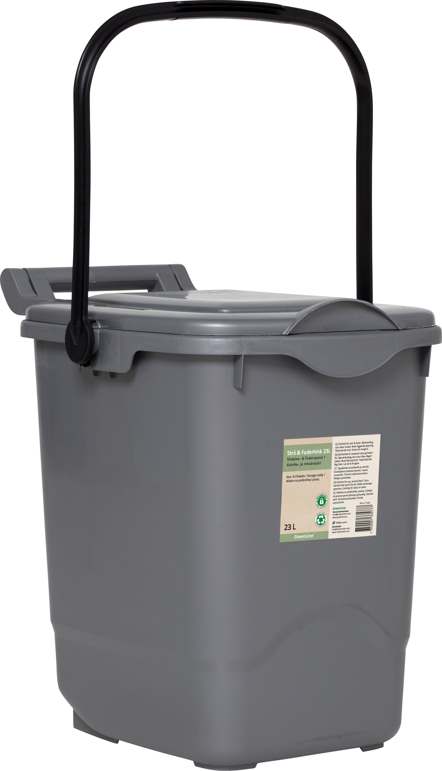 Kompostiämpäri 23l harmaa 100mm