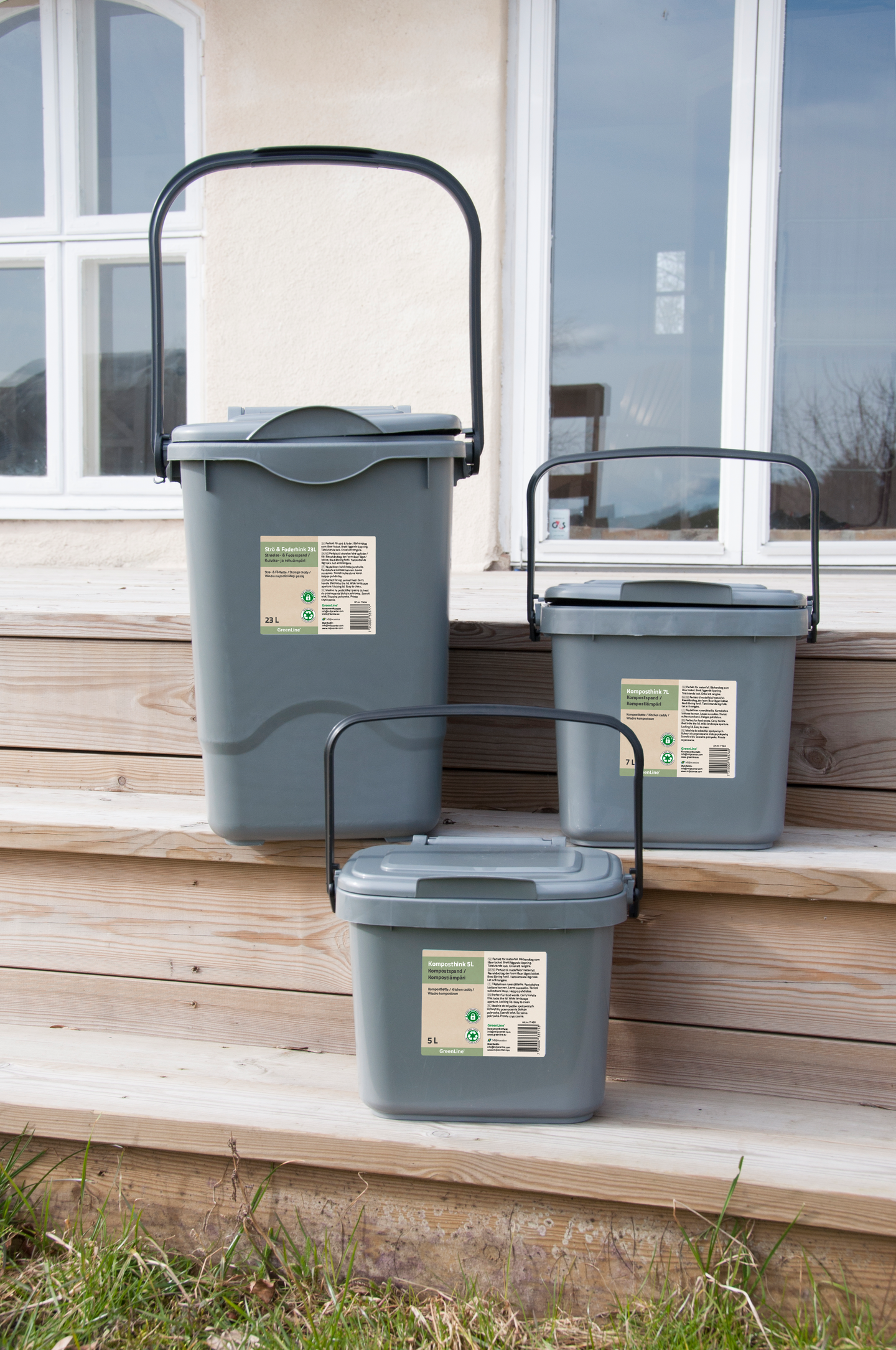 Kompostiämpäri Greenline 5l harmaa