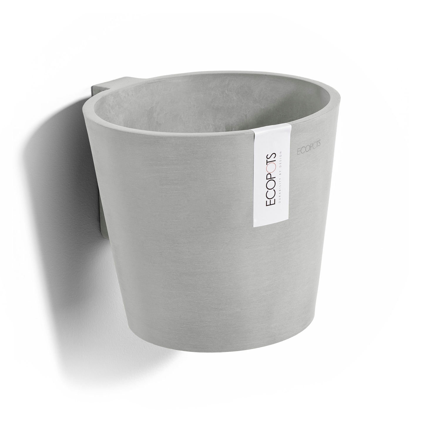Seinäruukku Ecopots Amsterdam 20cm valkoharmaa
