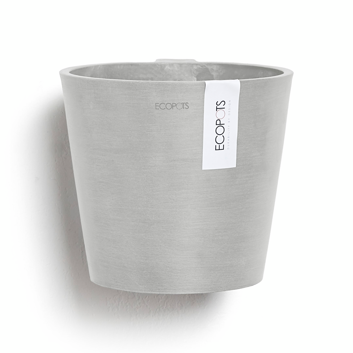 Seinäruukku Ecopots Amsterdam 20cm valkoharmaa