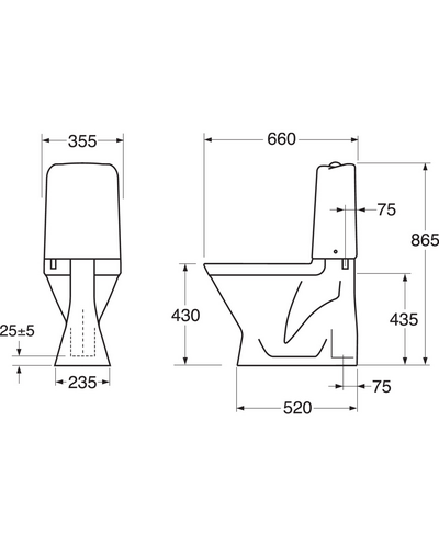 Wc-istuin Nordic 3500 S-lukko Gb113500301213