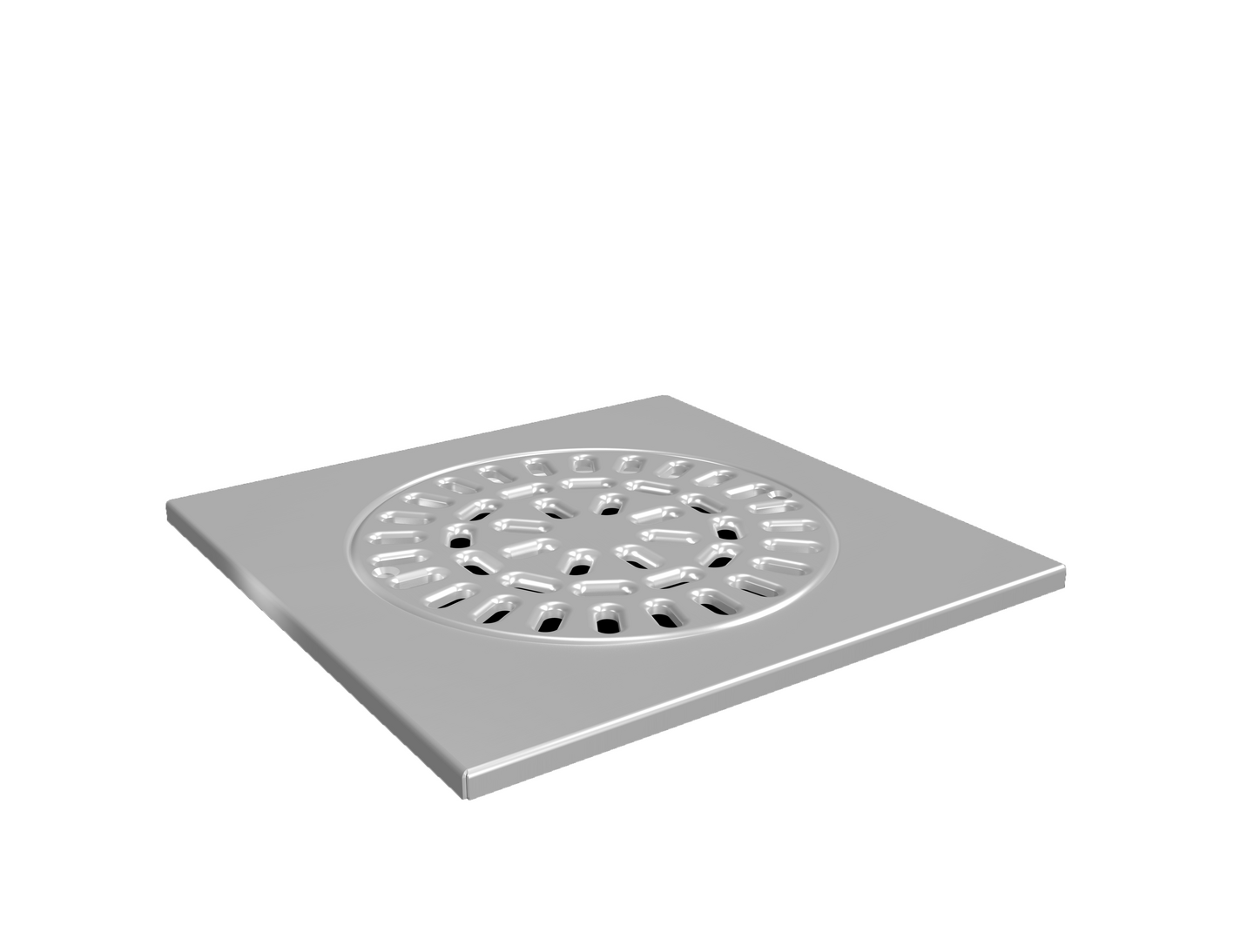 Neliökansi Uponor 200x200 Drain 32mm reikä ruostumaton