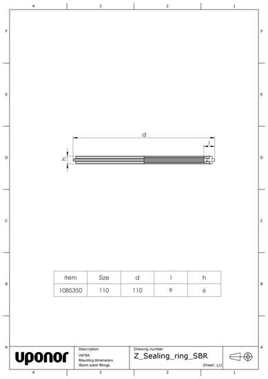 Tiiviste Uponor 110 2571015