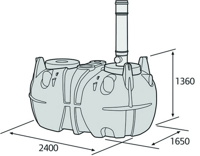 Jätevesisäiliö Uponor 3m³ 1057366