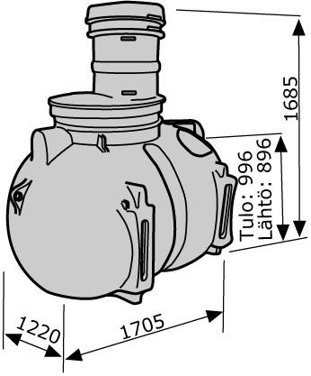 Saostussäiliö 1m³ Uponor 1050913