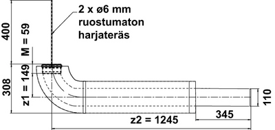 Pohjakulma Uponor Decibel 110