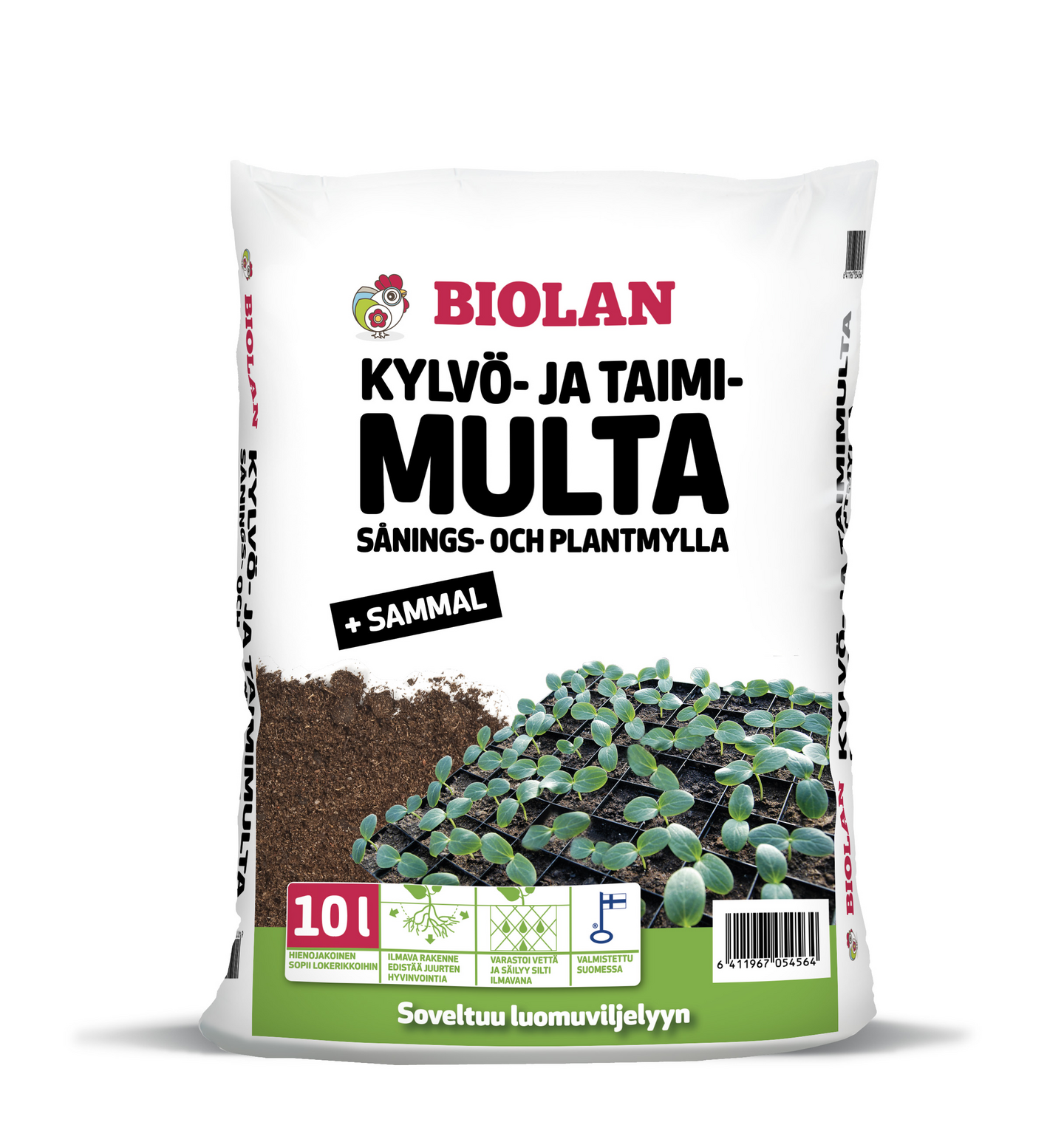 Kylvö- ja taimimulta Biolan 10l