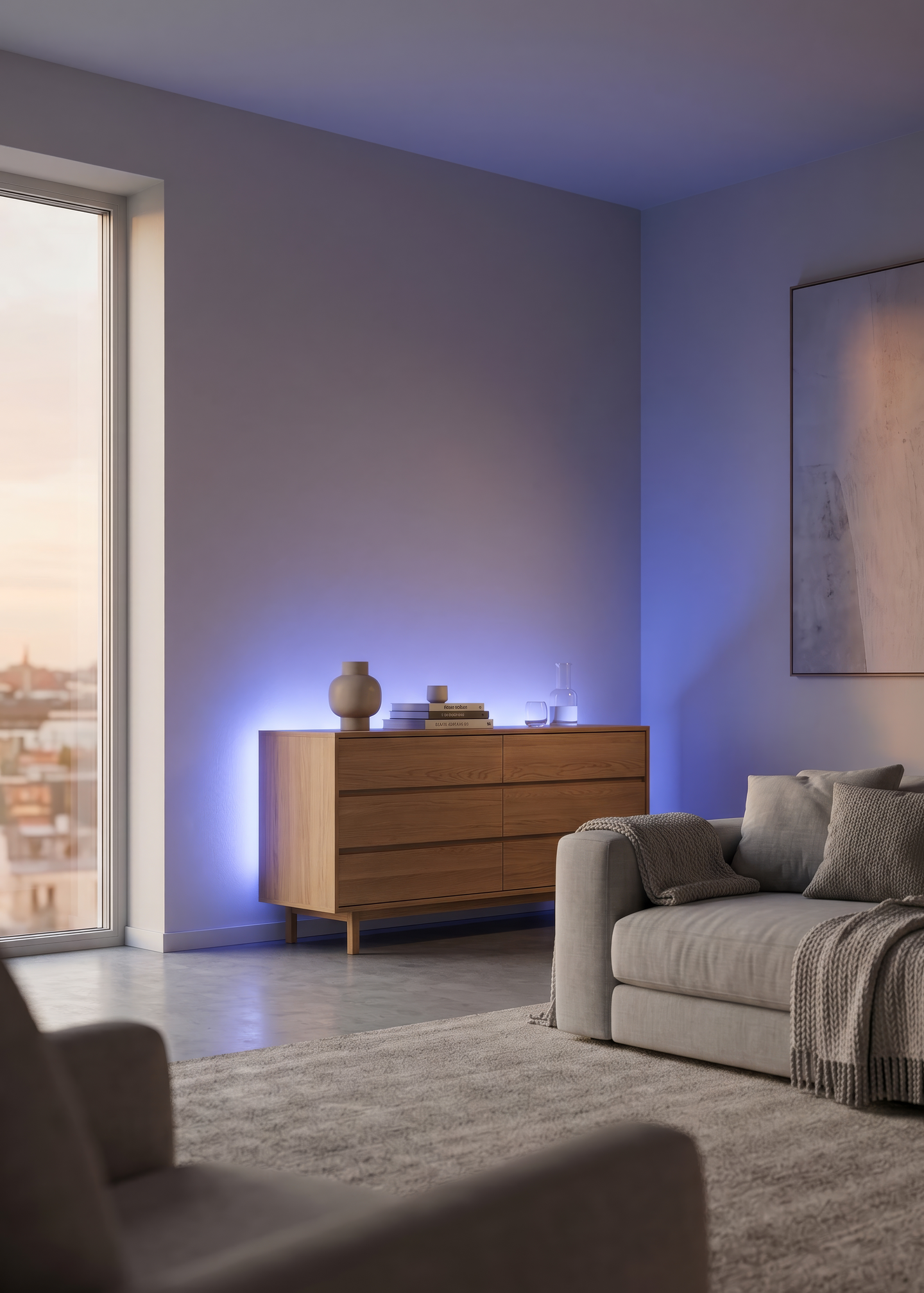 Led-valonauha TRIO RGB 5m 18W kaukosäätimellä IP20 valkoinen