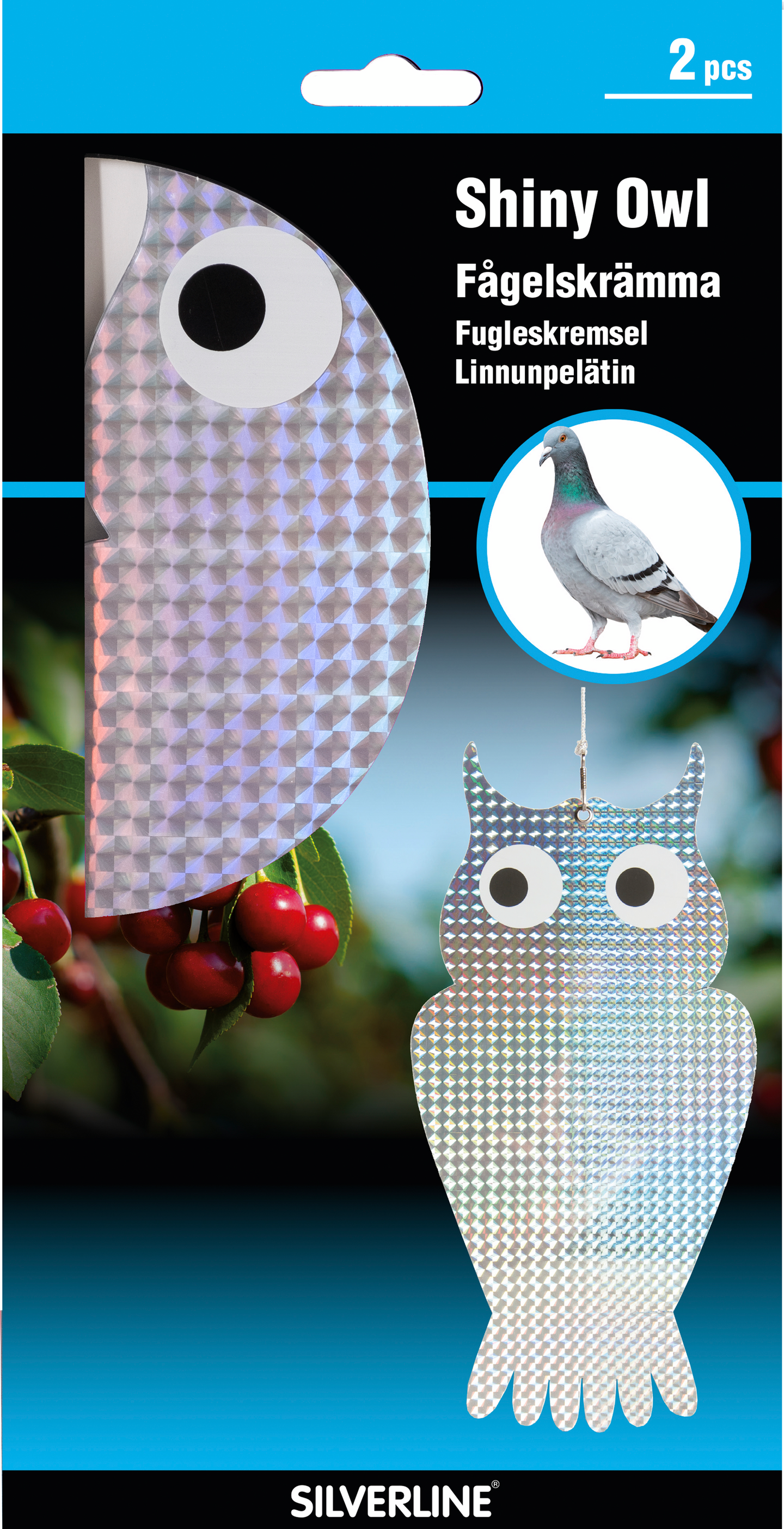 Linnunpelätin Silverline pöllö Reflex 2-pack