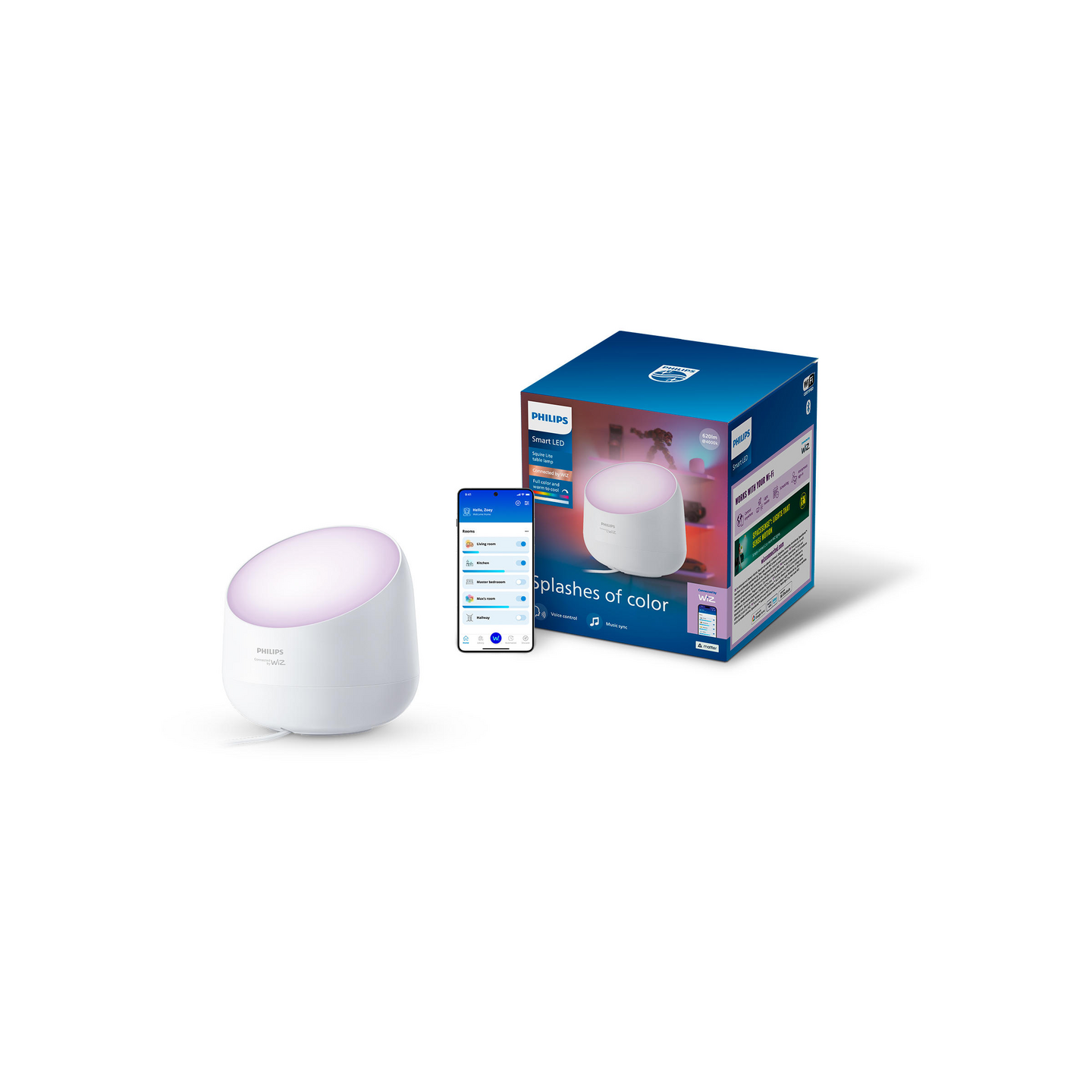 Pöytävalaisin Philips Smart led valkoinen
