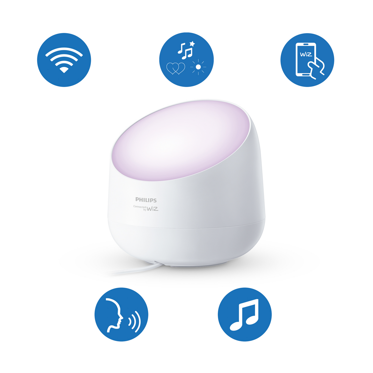 Pöytävalaisin Philips Smart led valkoinen
