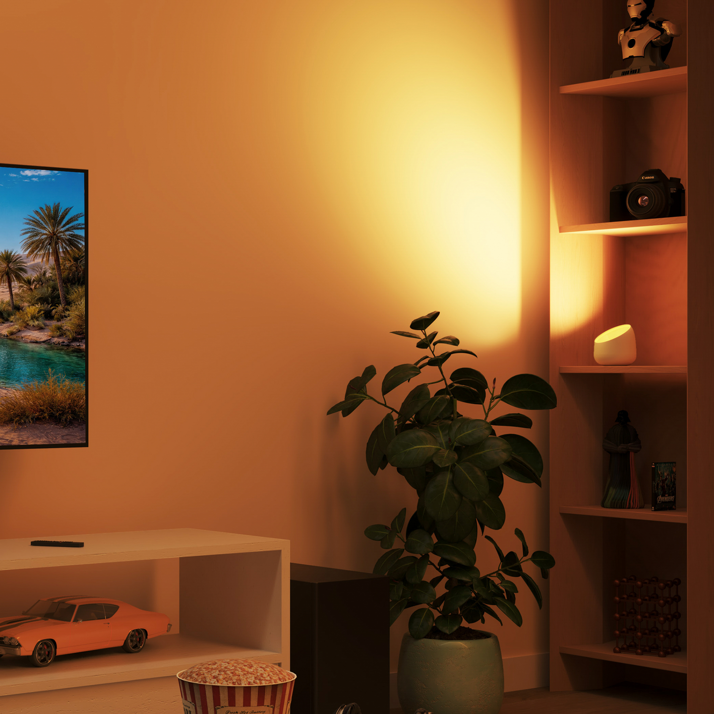 Pöytävalaisin Philips Smart led valkoinen